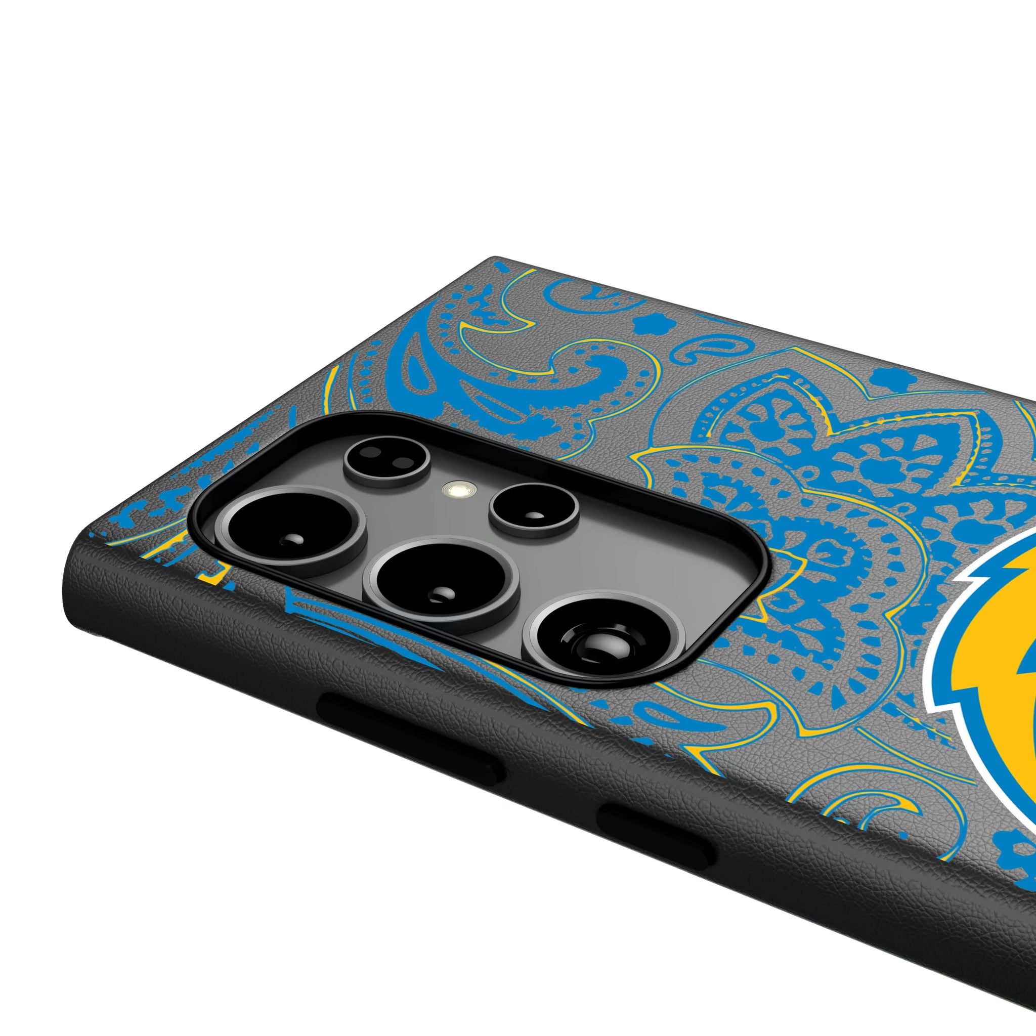 Los Angeles Chargers Paisley Galaxy MagSafe Compatible Phone Case for Samsung Galaxy - Detail