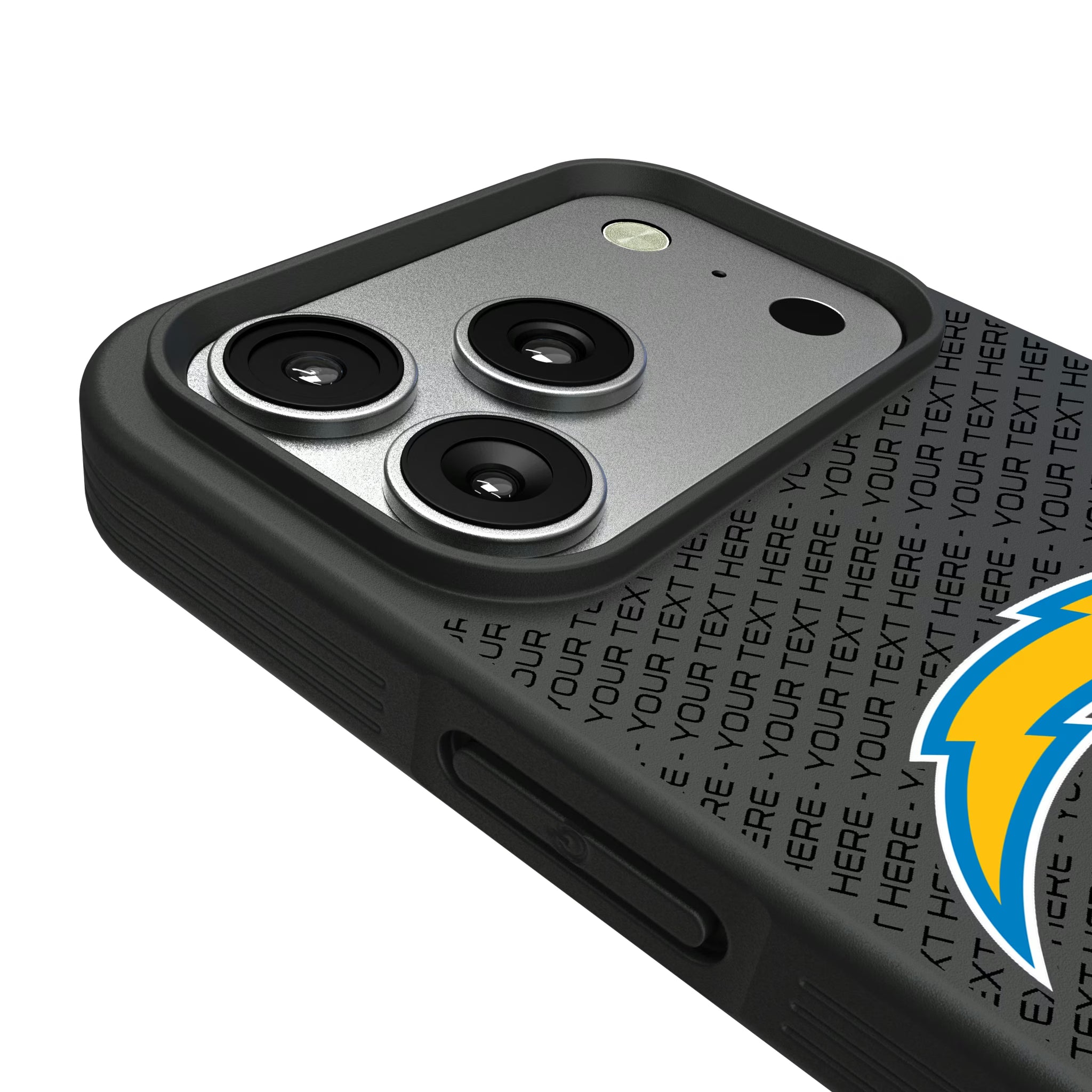Los Angeles Chargers Personalized EndZone Plus iPhone Bump Phone Case for Apple iPhone - Detail#Device_iPhone 17 Pro