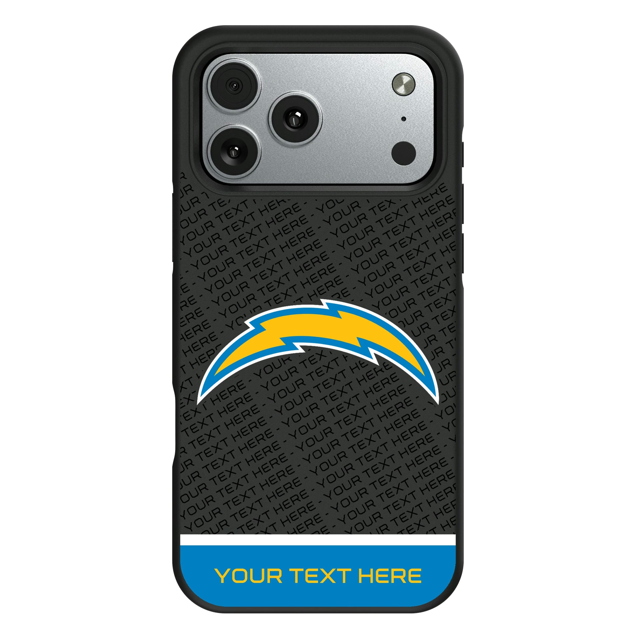 Los Angeles Chargers Personalized EndZone Plus iPhone Bump Phone Case for Apple iPhone#Device_iPhone 17 Pro Max