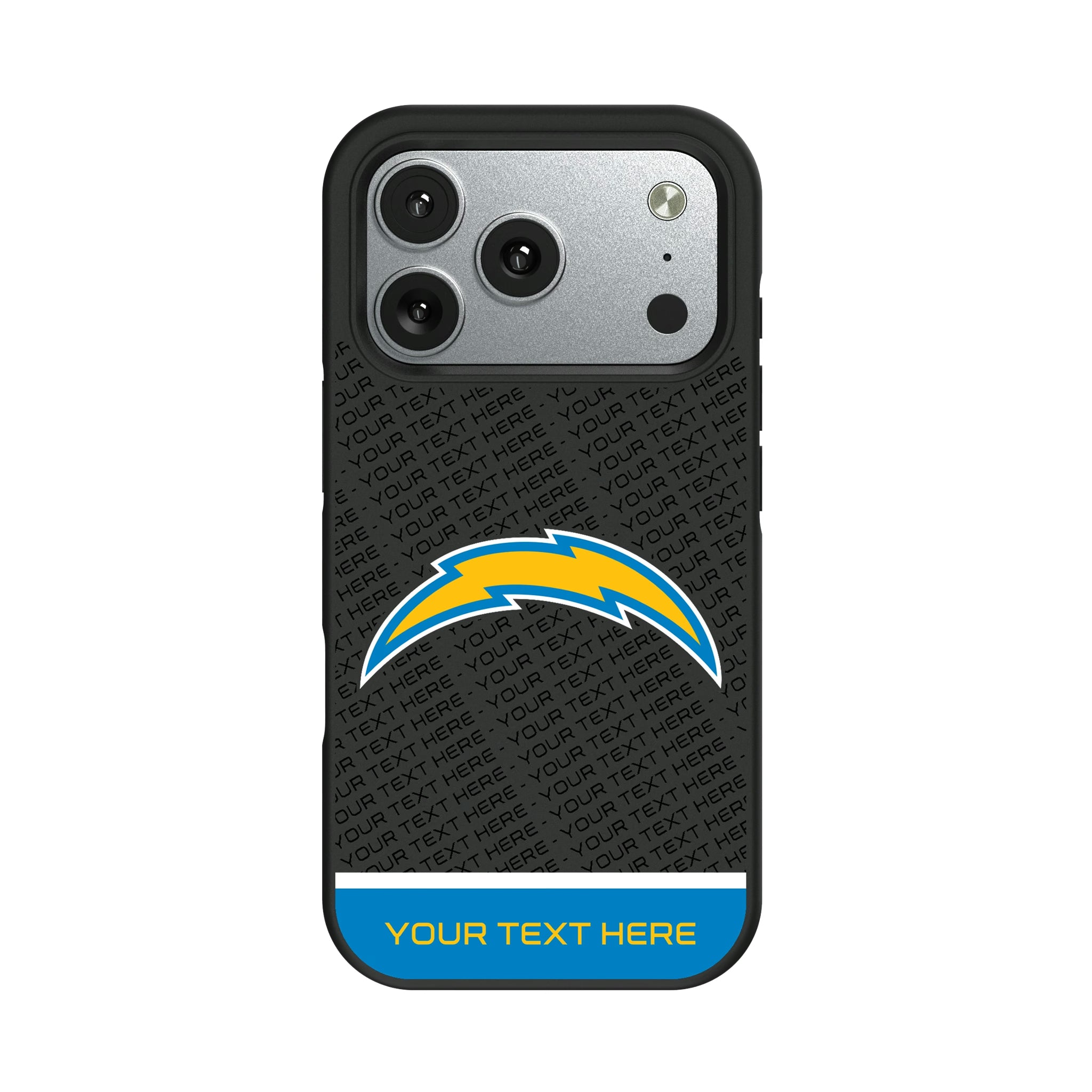 Los Angeles Chargers Personalized EndZone Plus iPhone Bump Phone Case for Apple iPhone#Device_iPhone 17 Pro