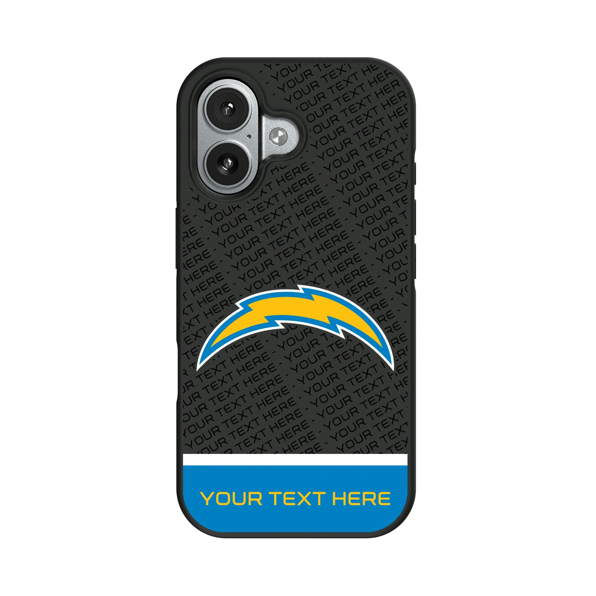Los Angeles Chargers Personalized EndZone Plus iPhone Bump Phone Case for Apple iPhone#Device_iPhone 17