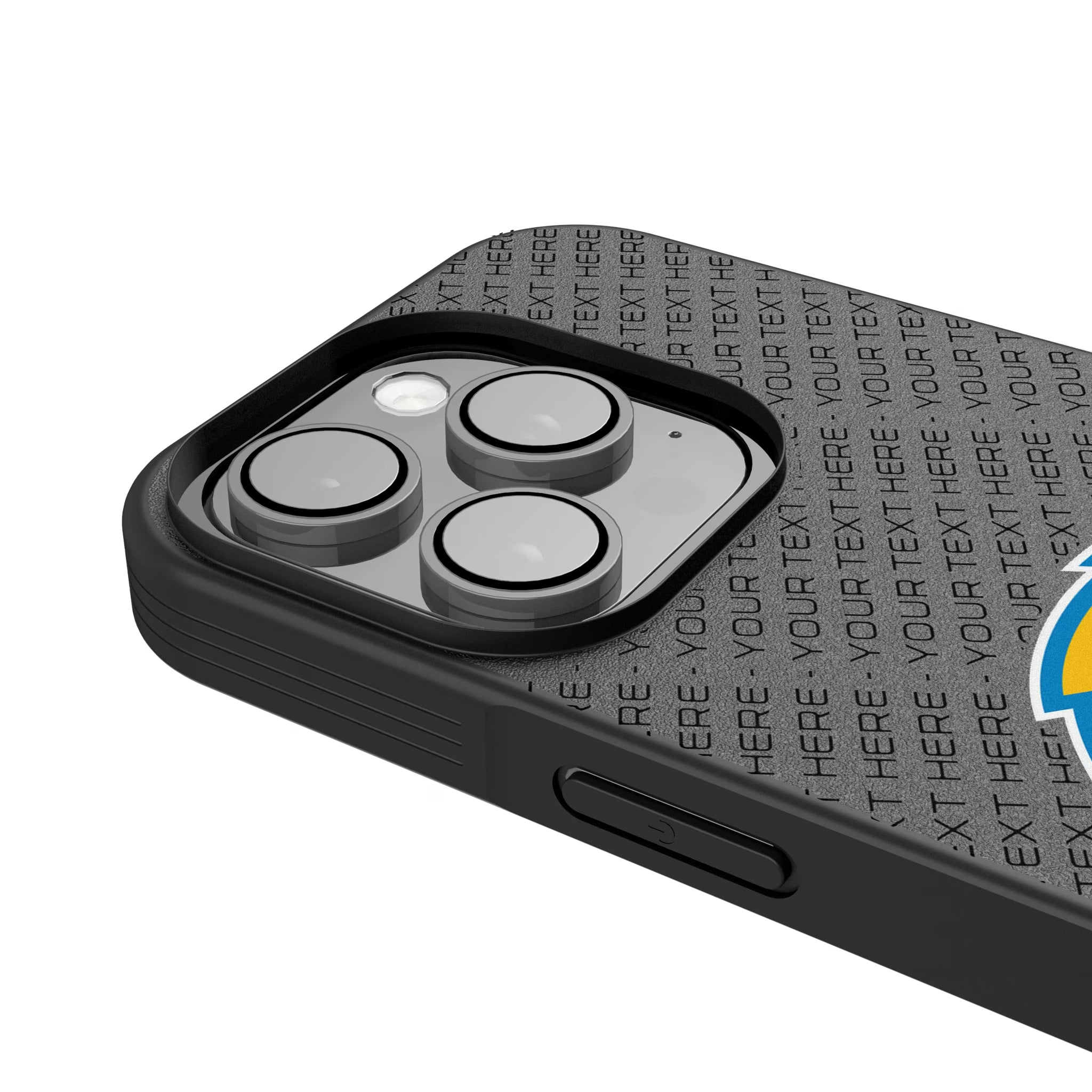 Los Angeles Chargers Personalized EndZone Plus iPhone Bump Phone Case for Apple iPhone - Detail