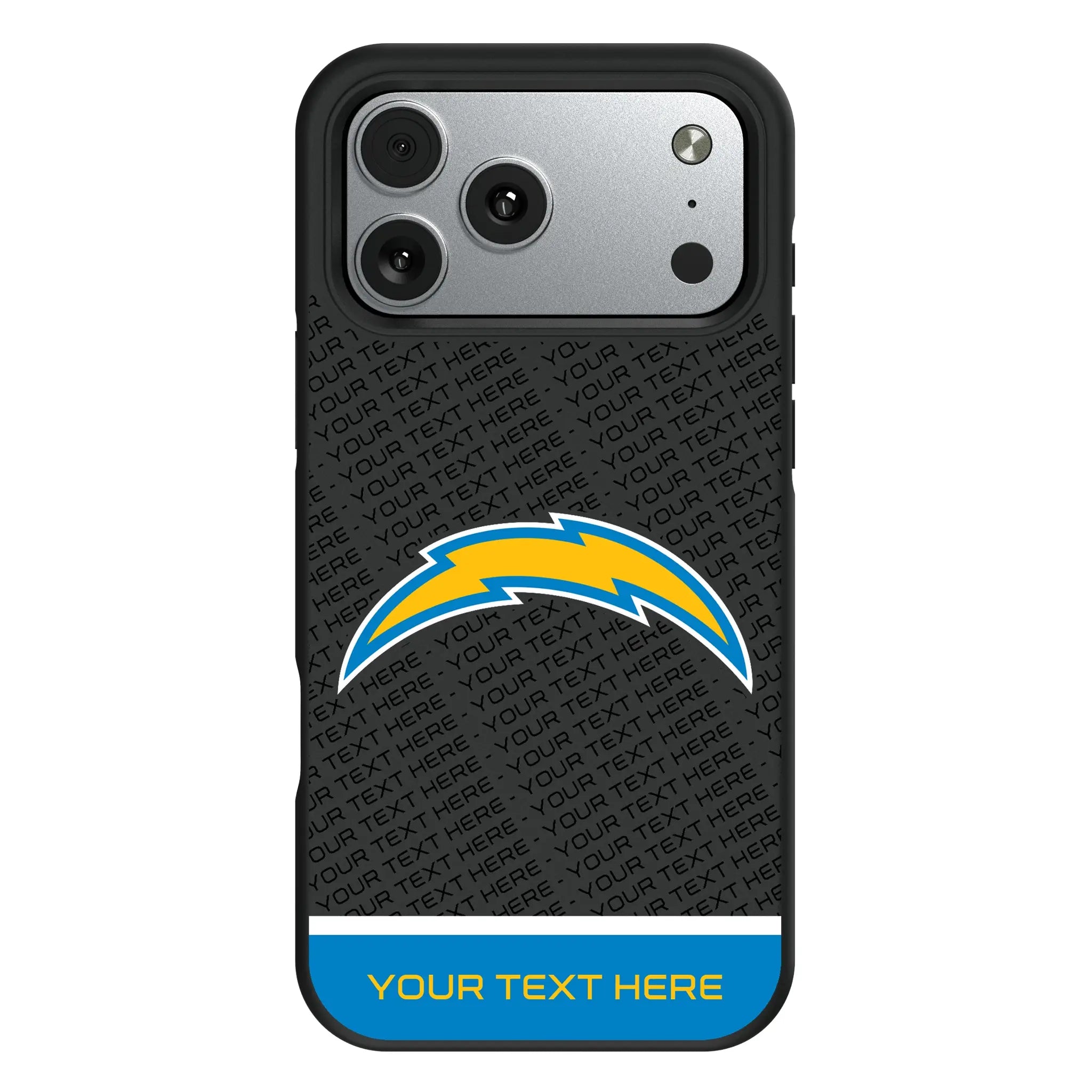 Los Angeles Chargers Personalized EndZone Plus iPhone Bump Phone Case for Apple iPhone#Device_iPhone 17 Pro Max