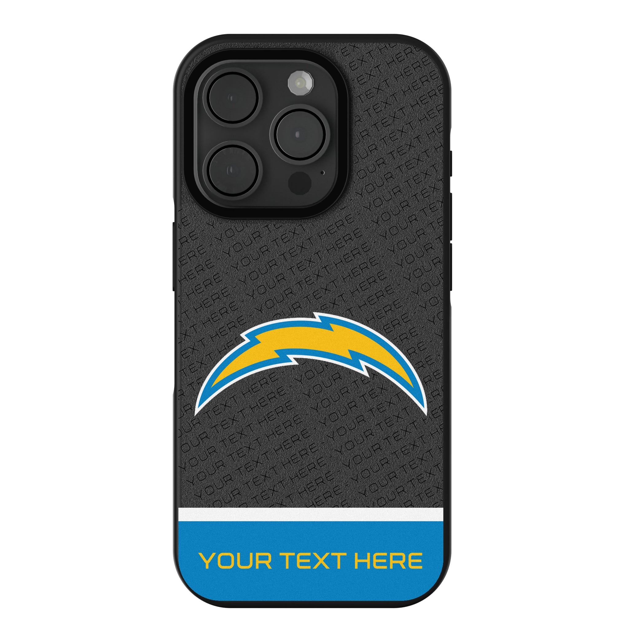 Los Angeles Chargers Personalized EndZone Plus iPhone Bump Phone Case for Apple iPhone