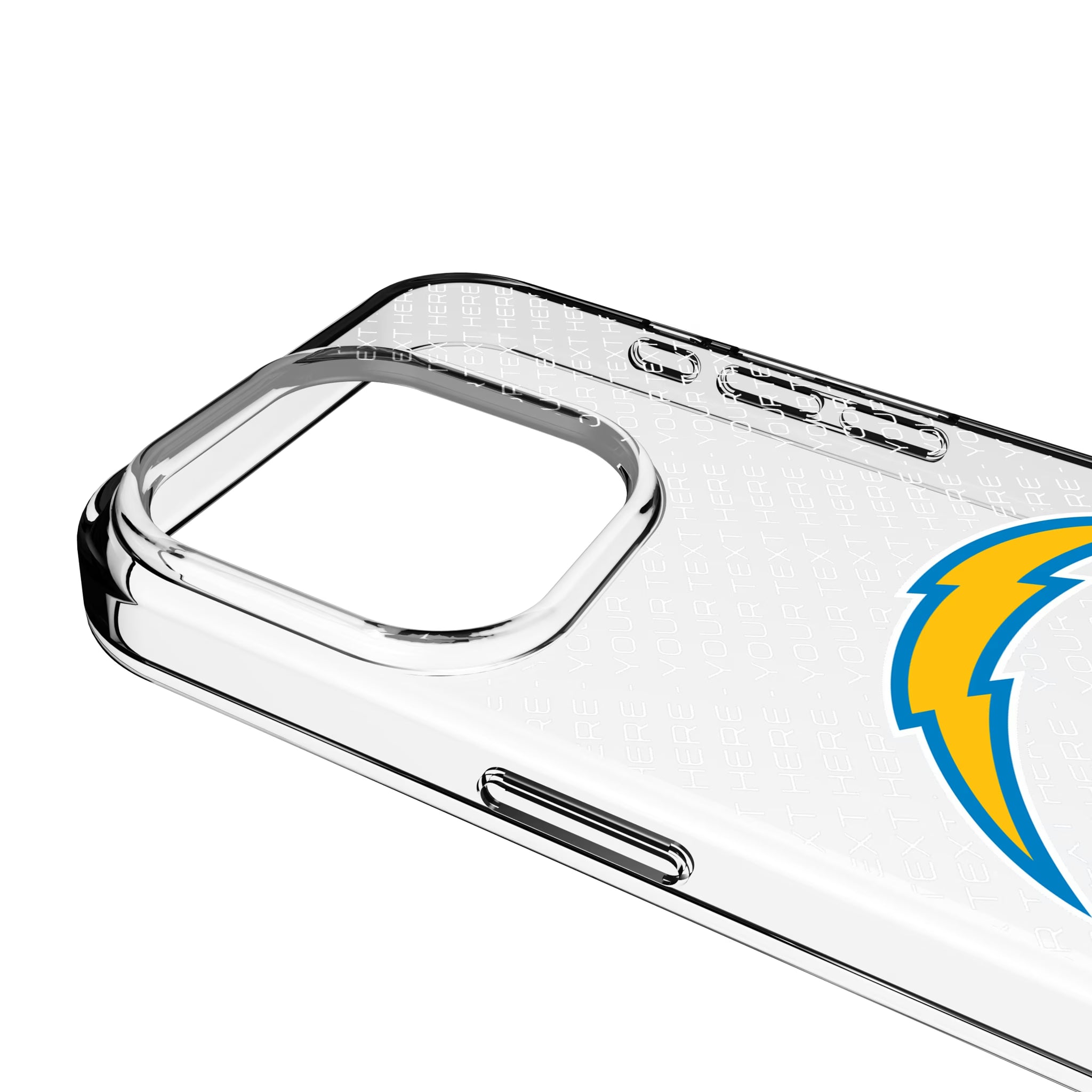 Los Angeles Chargers Personalized EndZone Plus iPhone Clear Phone Case for Apple iPhone - Detail