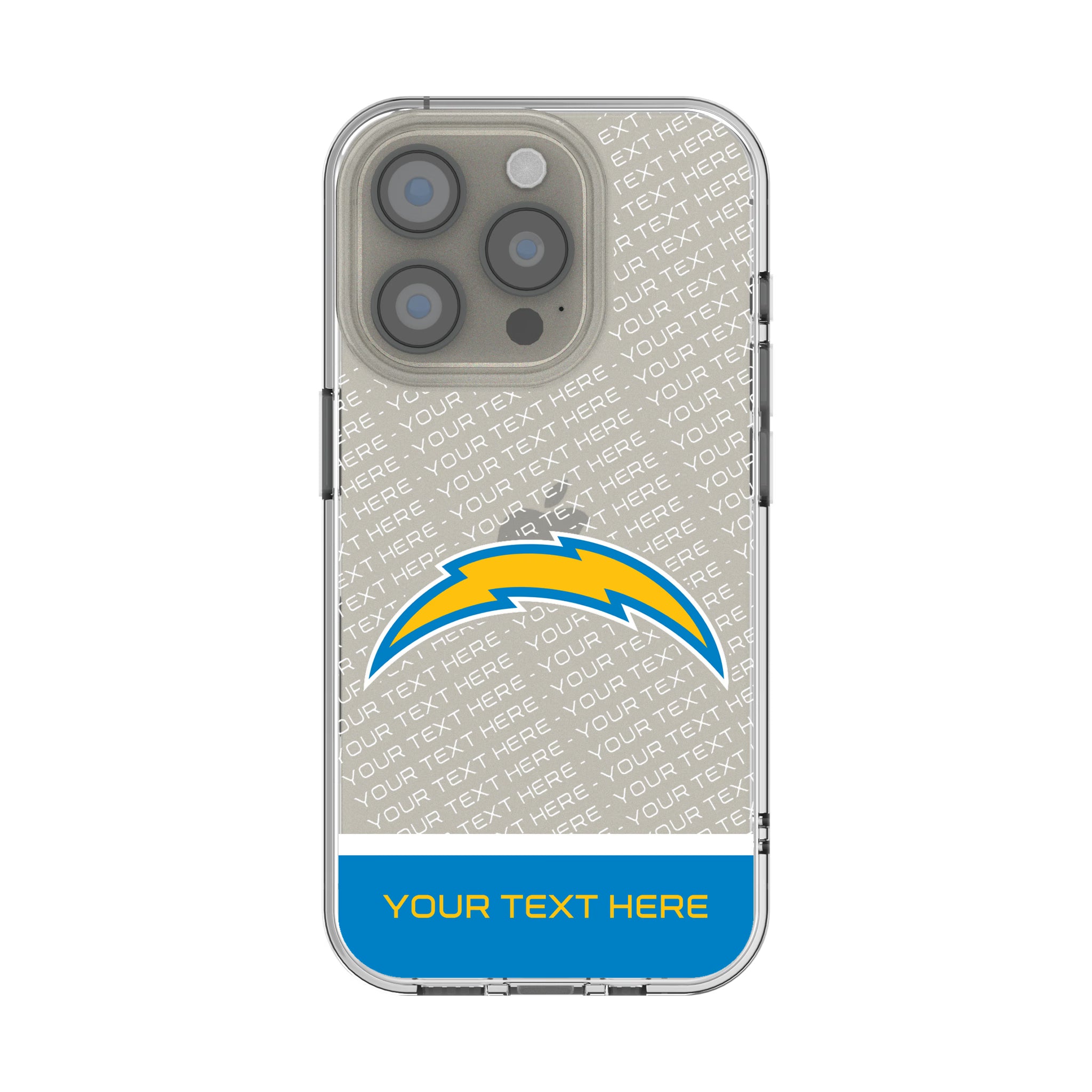 Los Angeles Chargers Personalized EndZone Plus iPhone Clear Phone Case for Apple iPhone