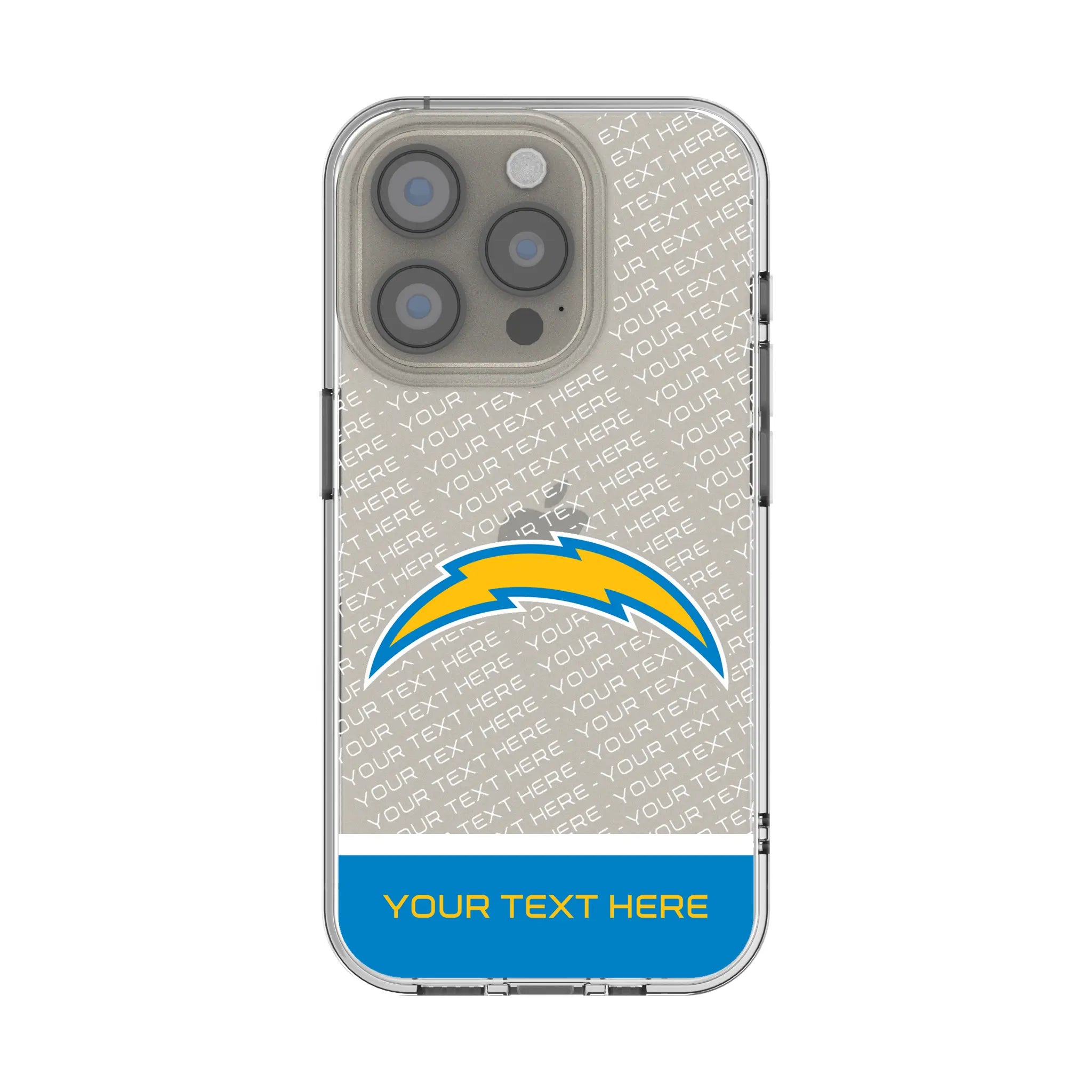 Los Angeles Chargers Personalized EndZone Plus iPhone Clear Phone Case for Apple iPhone