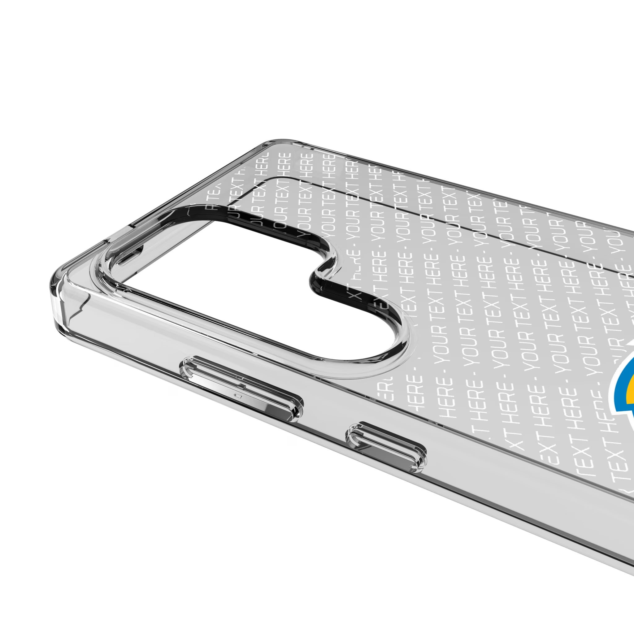 Los Angeles Chargers Personalized EndZone Plus Galaxy Clear Phone Case for Samsung Galaxy - Detail