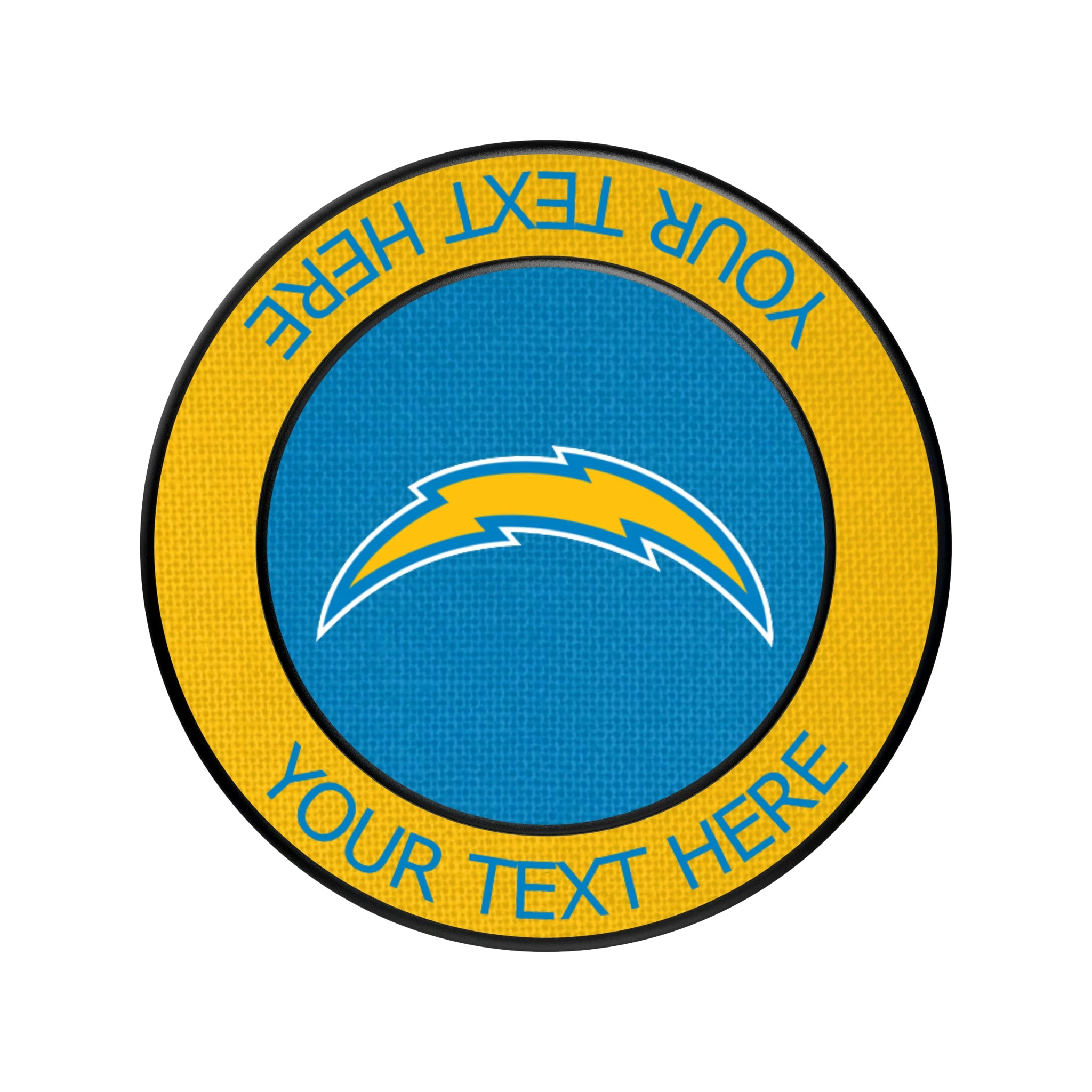 Los Angeles Chargers Personalized Endzone Solid Popsockets Round Magnetic