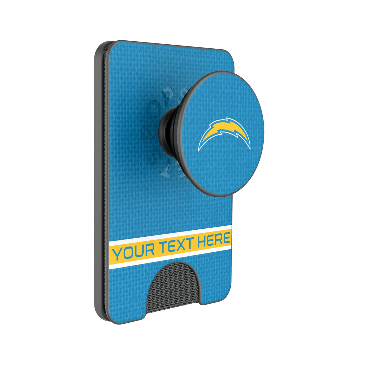 Los Angeles Chargers Personalized Endzone Solid PopSockets Magnetic Phone Grip and Stand