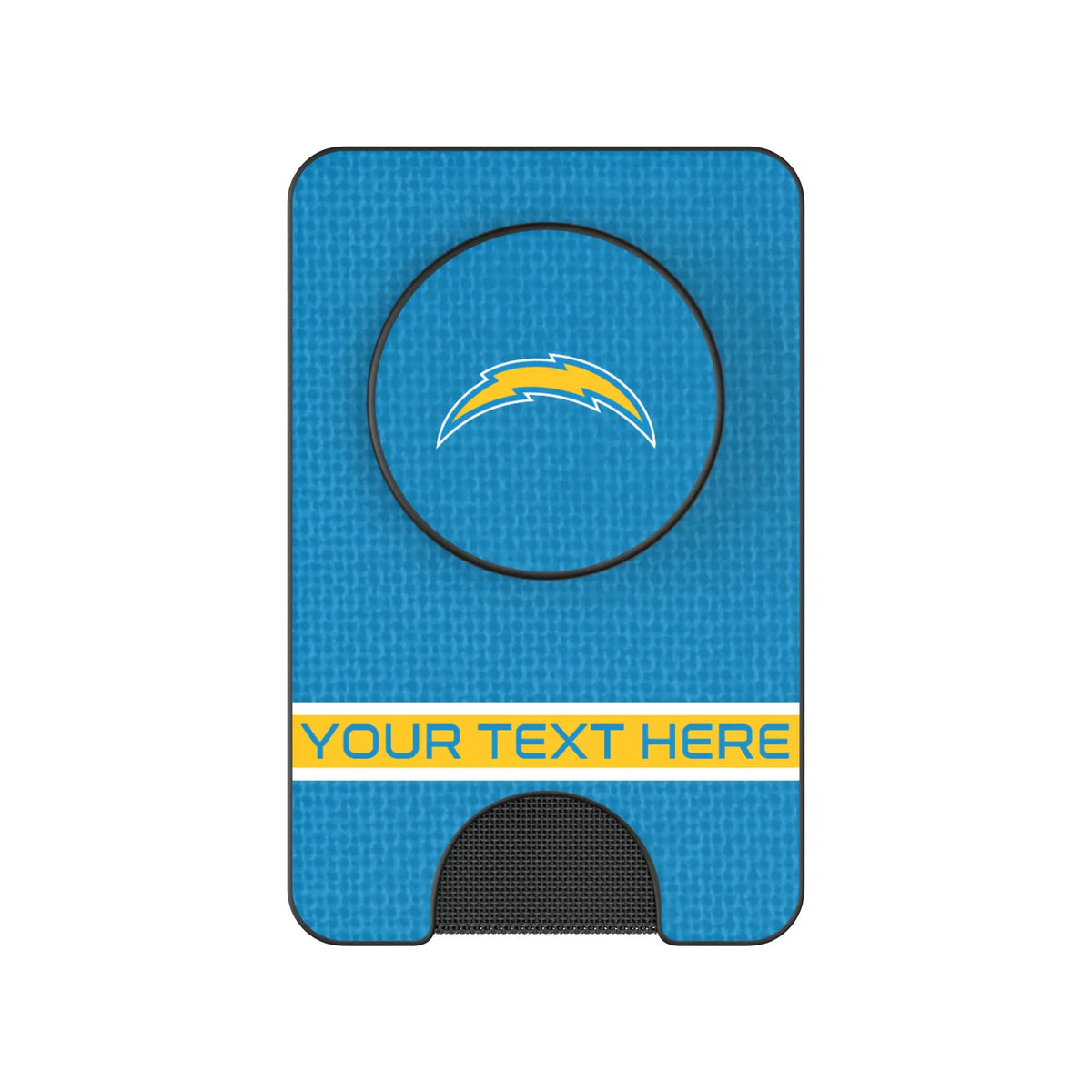 Los Angeles Chargers Personalized Endzone Solid Popsockets Wallet Magnetic