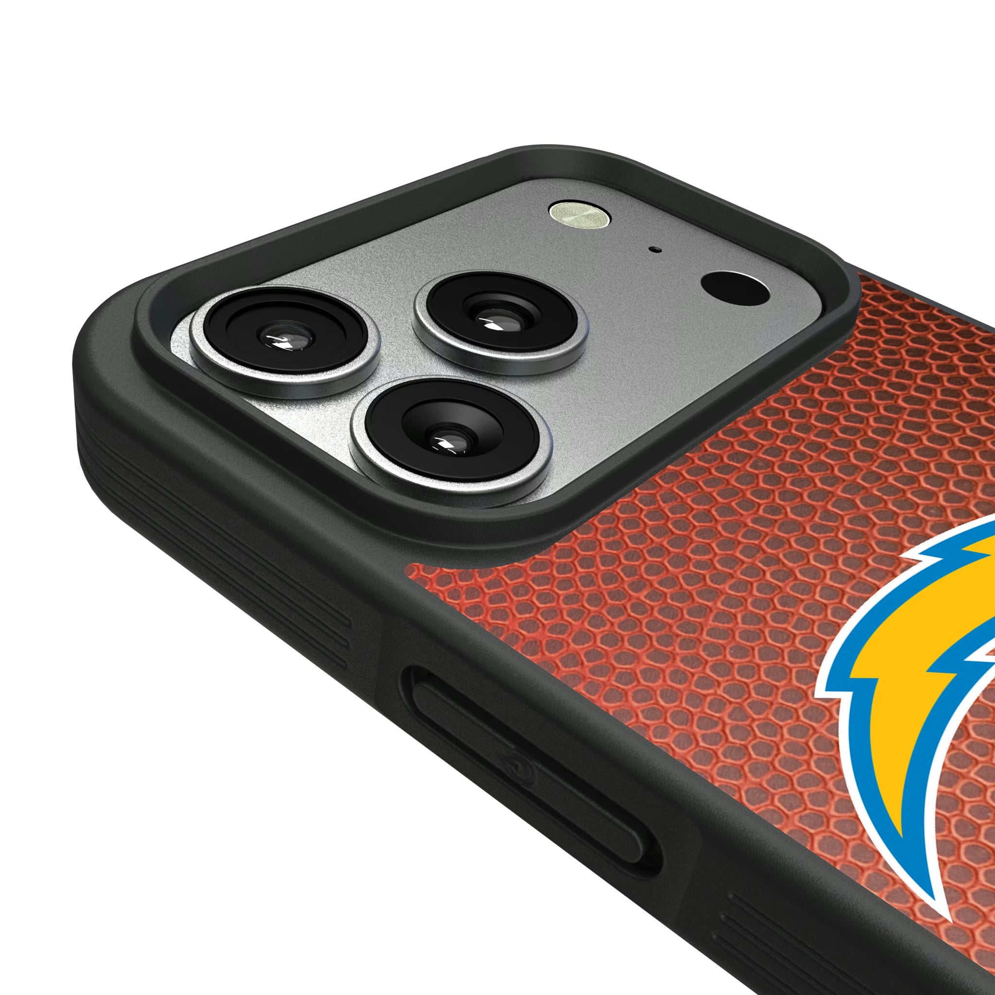 Los Angeles Chargers Personalized Football iPhone Bump Phone Case for Apple iPhone - Detail#Device_iPhone 17 Pro