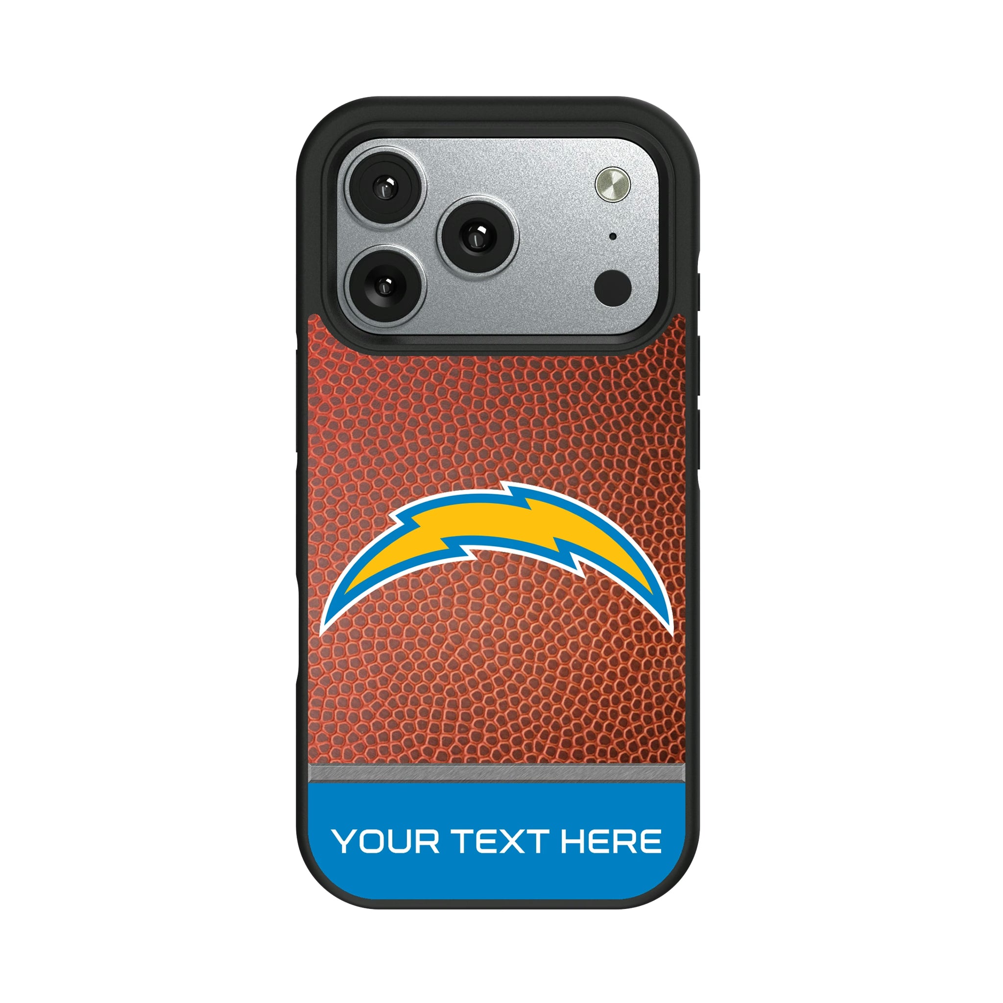 Los Angeles Chargers Personalized Football iPhone Bump Phone Case for Apple iPhone#Device_iPhone 17 Pro
