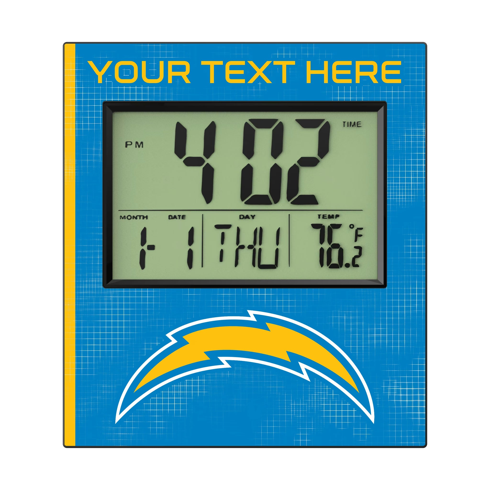 Los Angeles Chargers Personalized Hatch Wall Clock