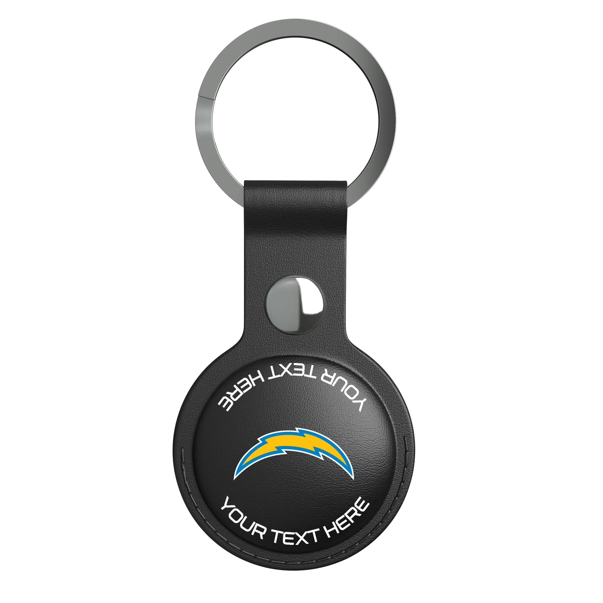 Los Angeles Chargers Personalized Insignia AirTag Black Airtag Holder