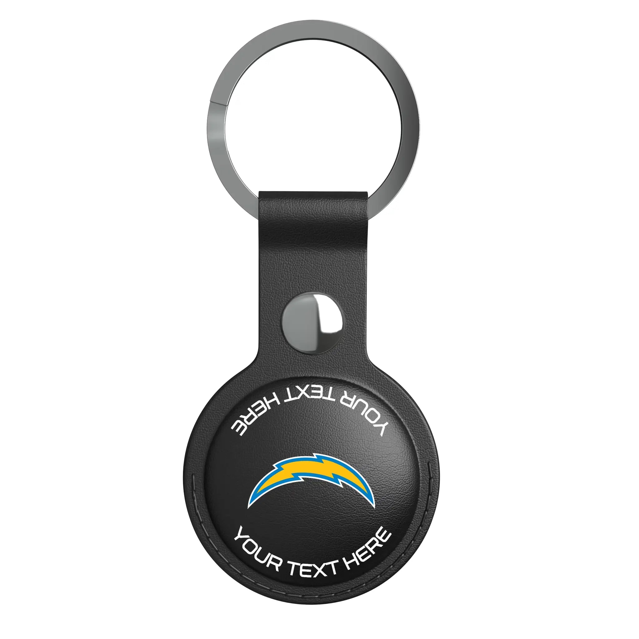 Los Angeles Chargers Personalized Insignia AirTag Black Airtag Holder