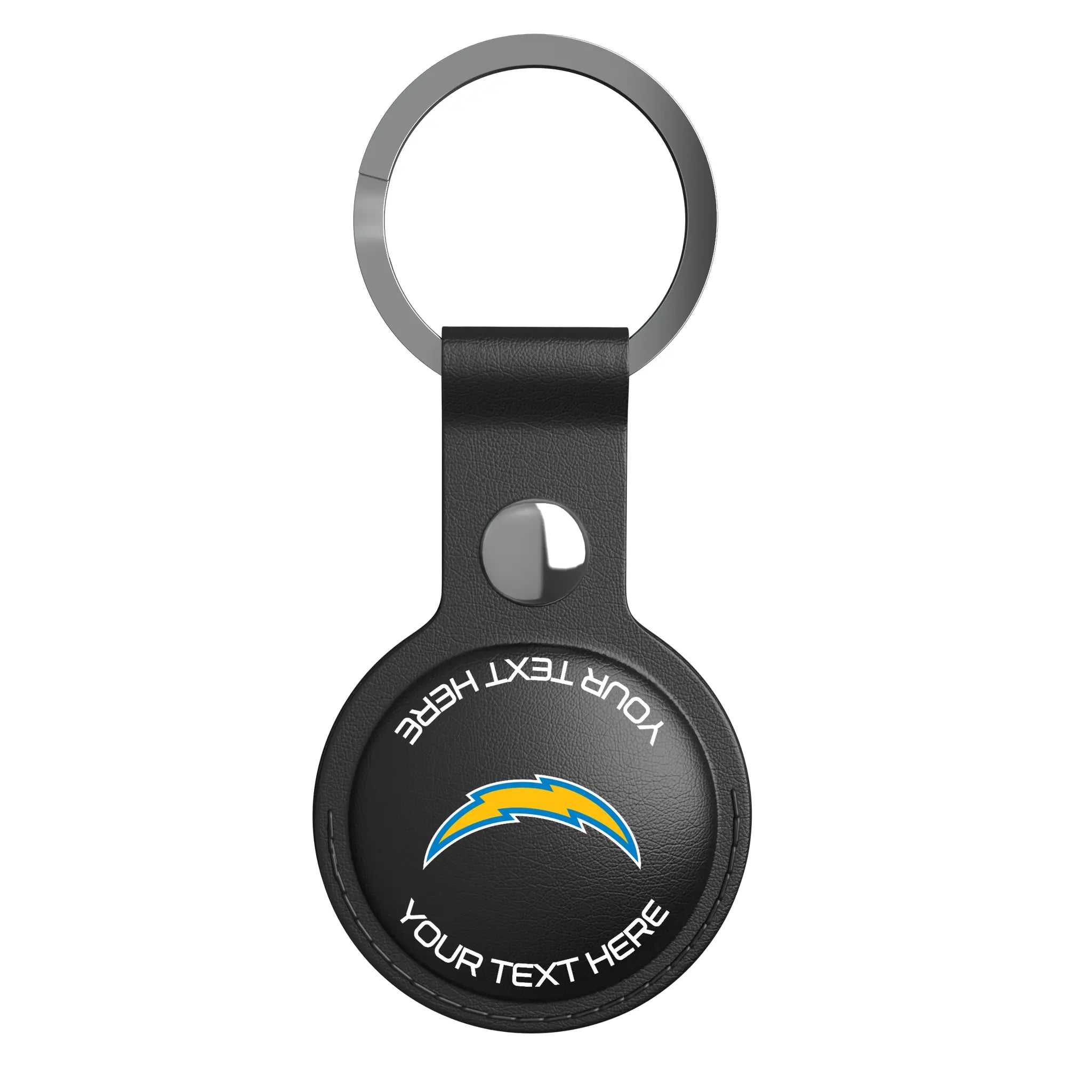 Los Angeles Chargers Personalized Insignia AirTag Black Airtag Holder