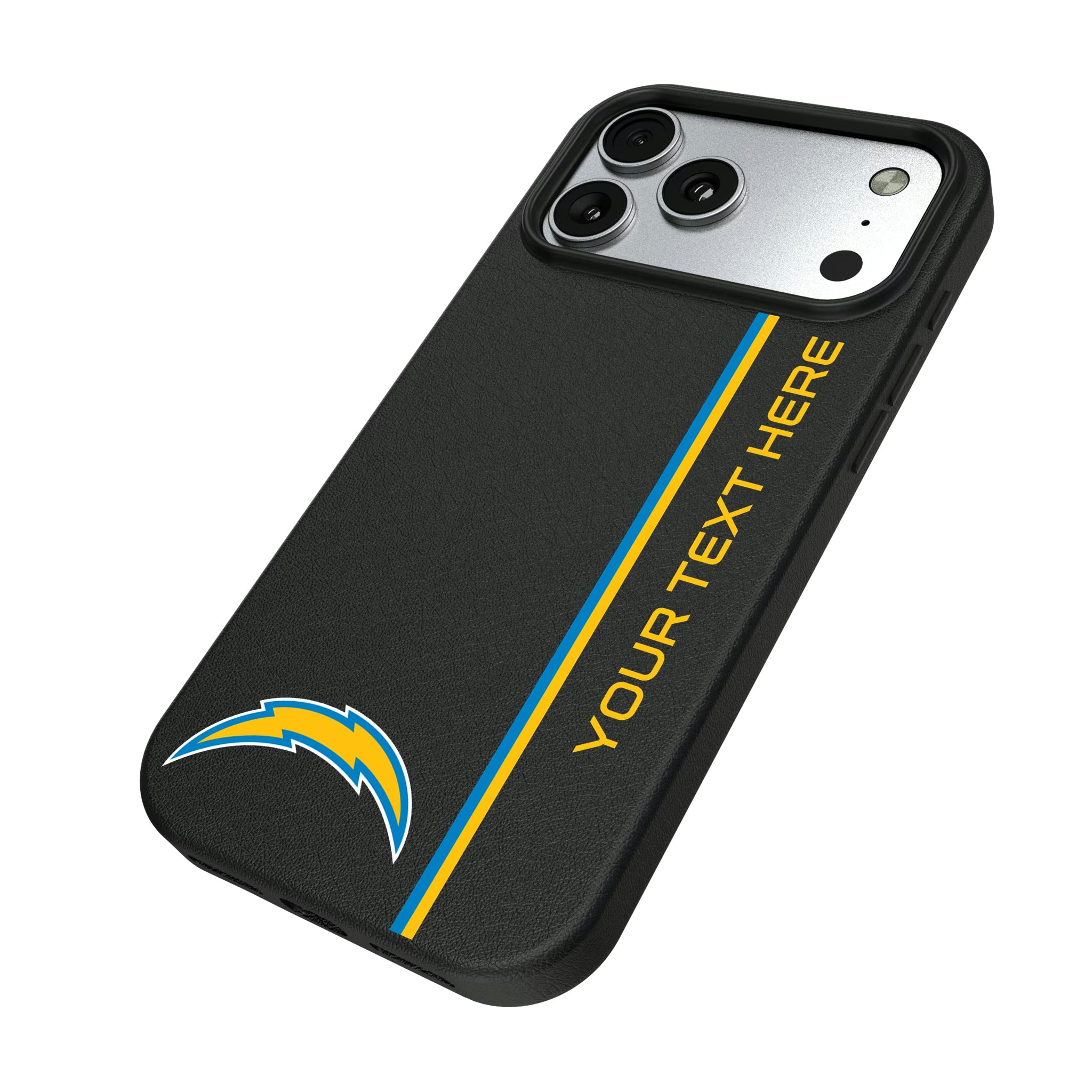 Los Angeles Chargers Personalized Sidebard iPhone MagSafe Compatible Phone Case for Apple iPhone - Isometric View#Device_iPhone 17 Pro Max