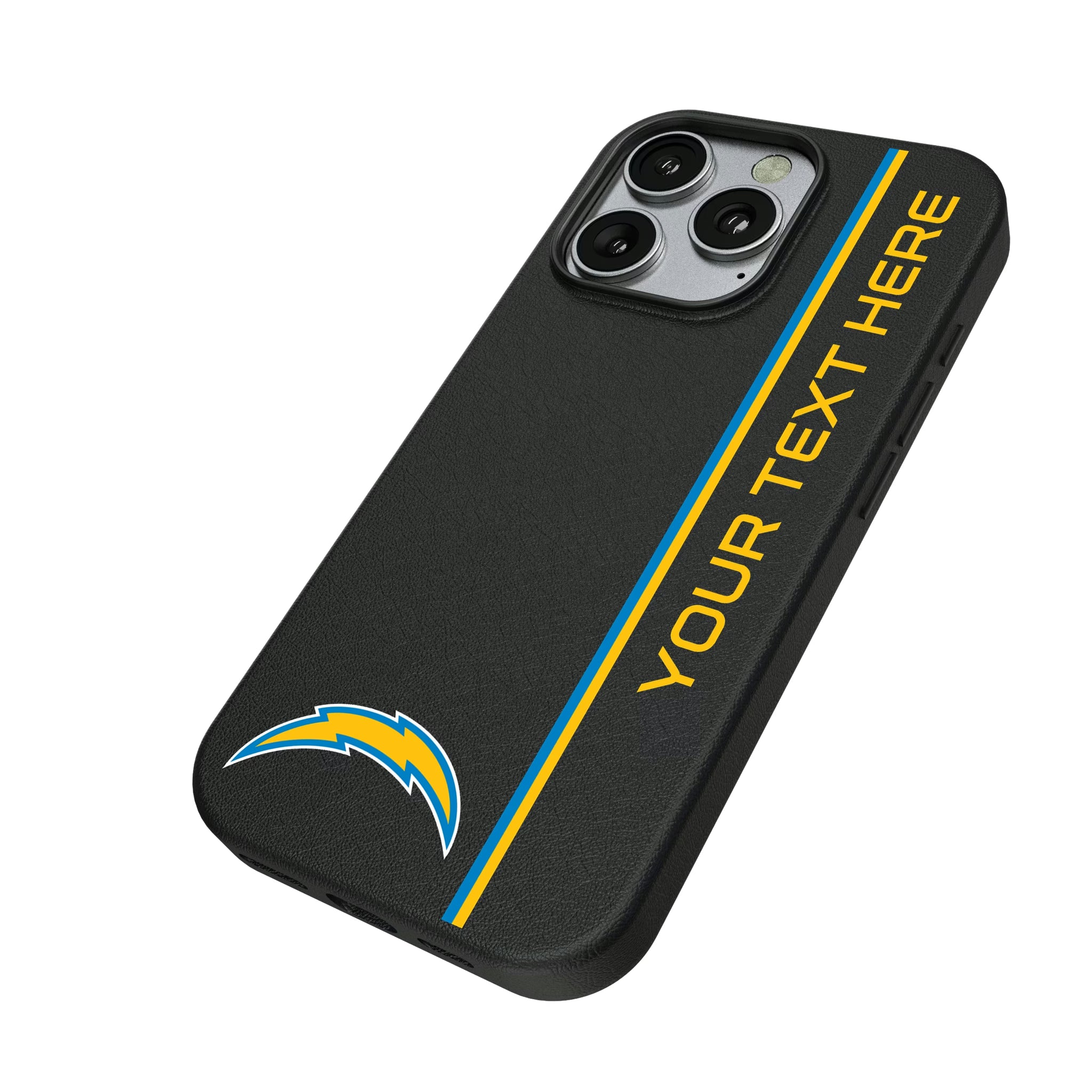Los Angeles Chargers Personalized Sidebard iPhone MagSafe Compatible Phone Case for Apple iPhone - Isometric View