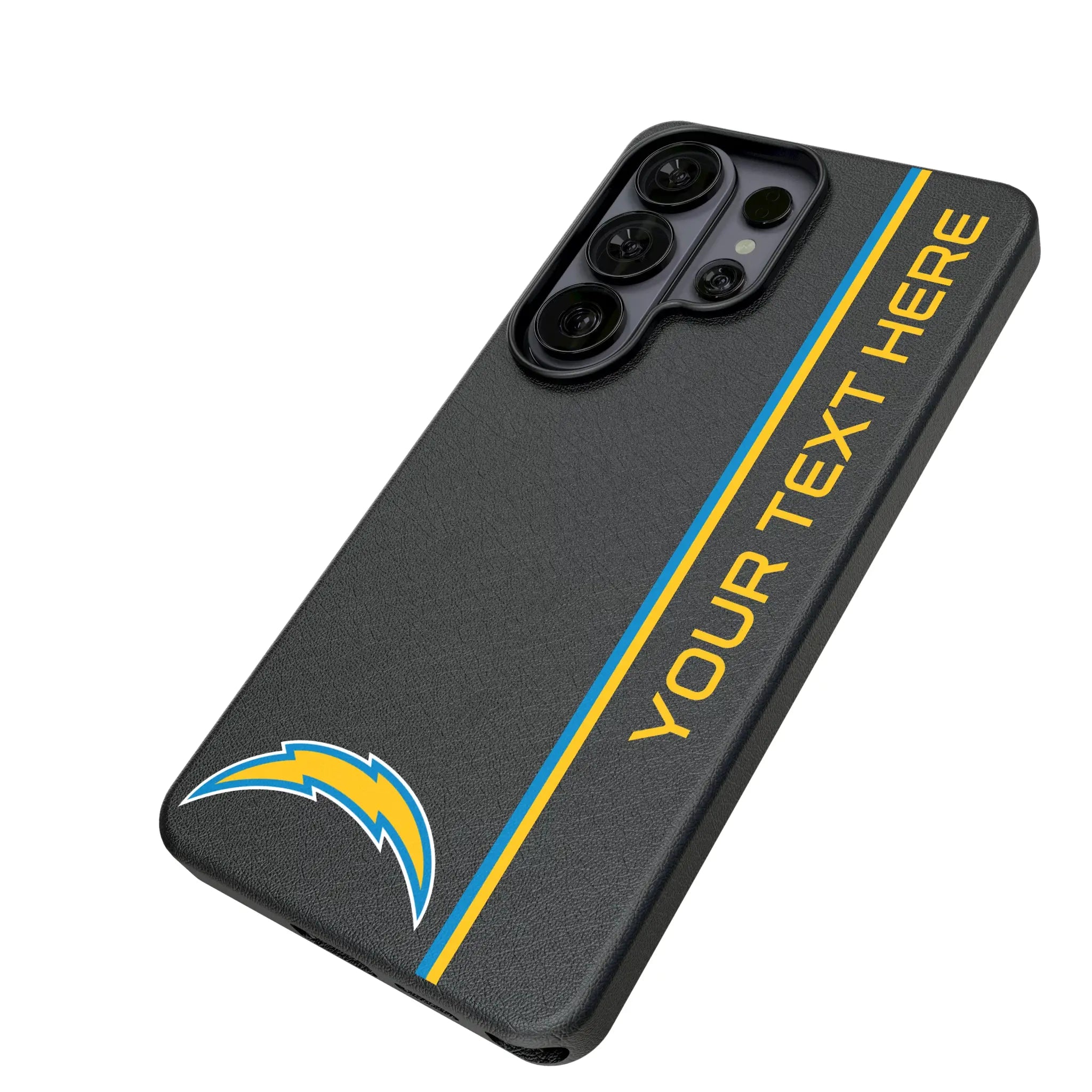 Los Angeles Chargers Personalized Sidebard Galaxy MagSafe Compatible Phone Case for Samsung Galaxy - Isometric View#Device_Galaxy S26 Ultra