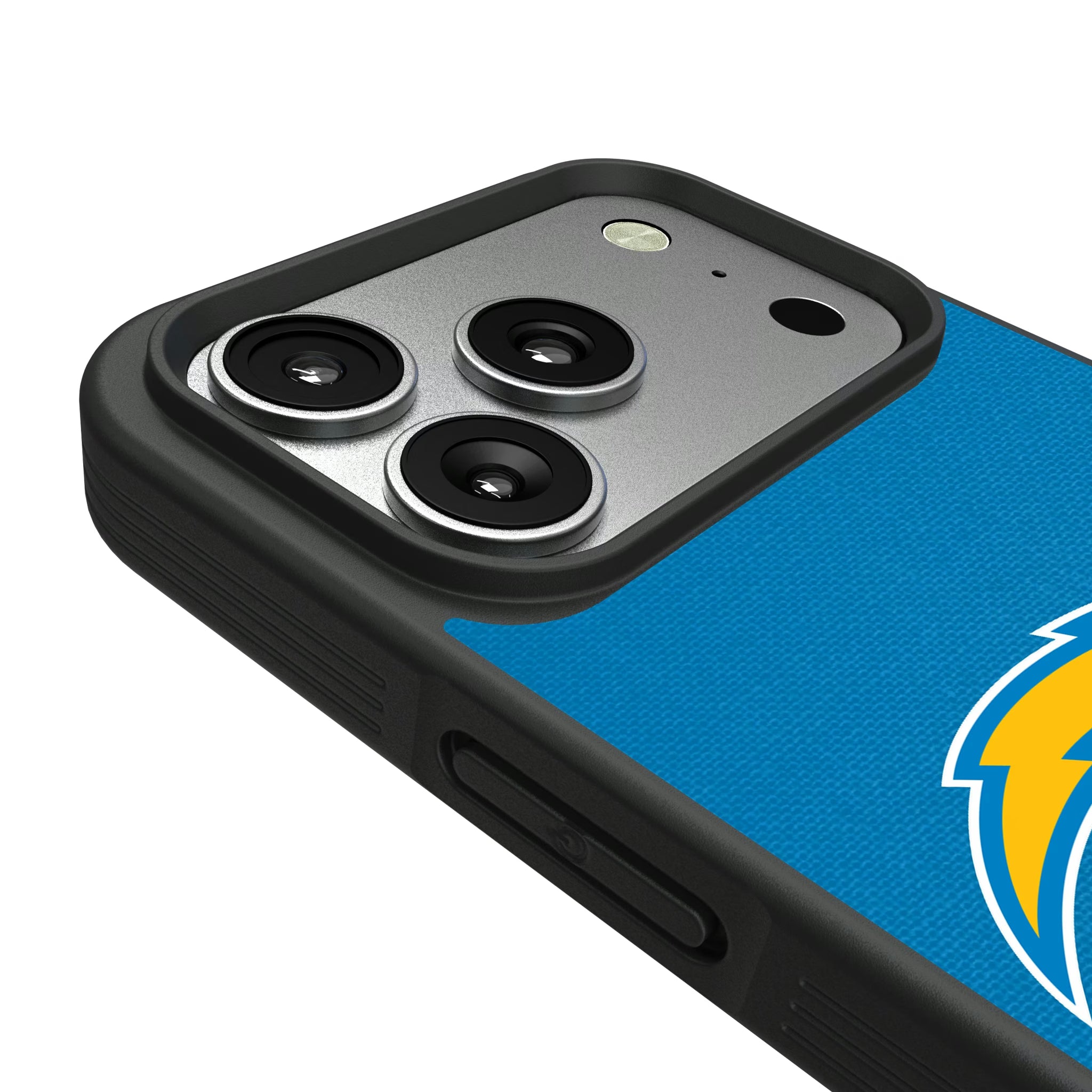 Los Angeles Chargers Personalized Stripe iPhone Bump Phone Case for Apple iPhone - Detail#Device_iPhone 17 Pro