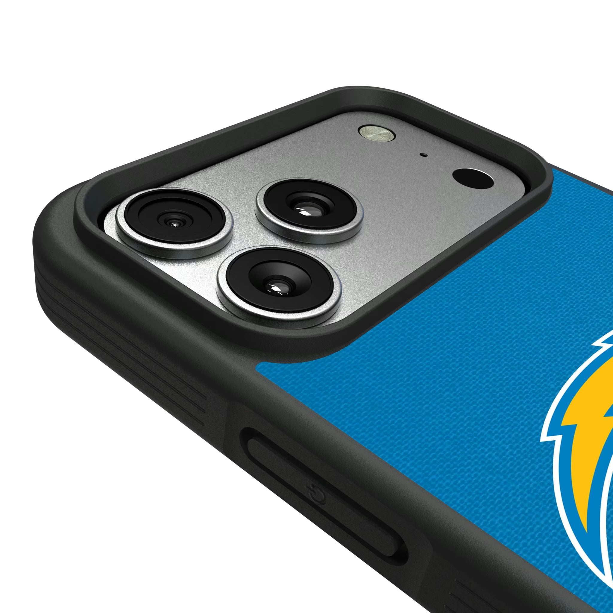 Los Angeles Chargers Personalized Stripe iPhone Bump Phone Case for Apple iPhone - Detail#Device_iPhone 17 Pro Max