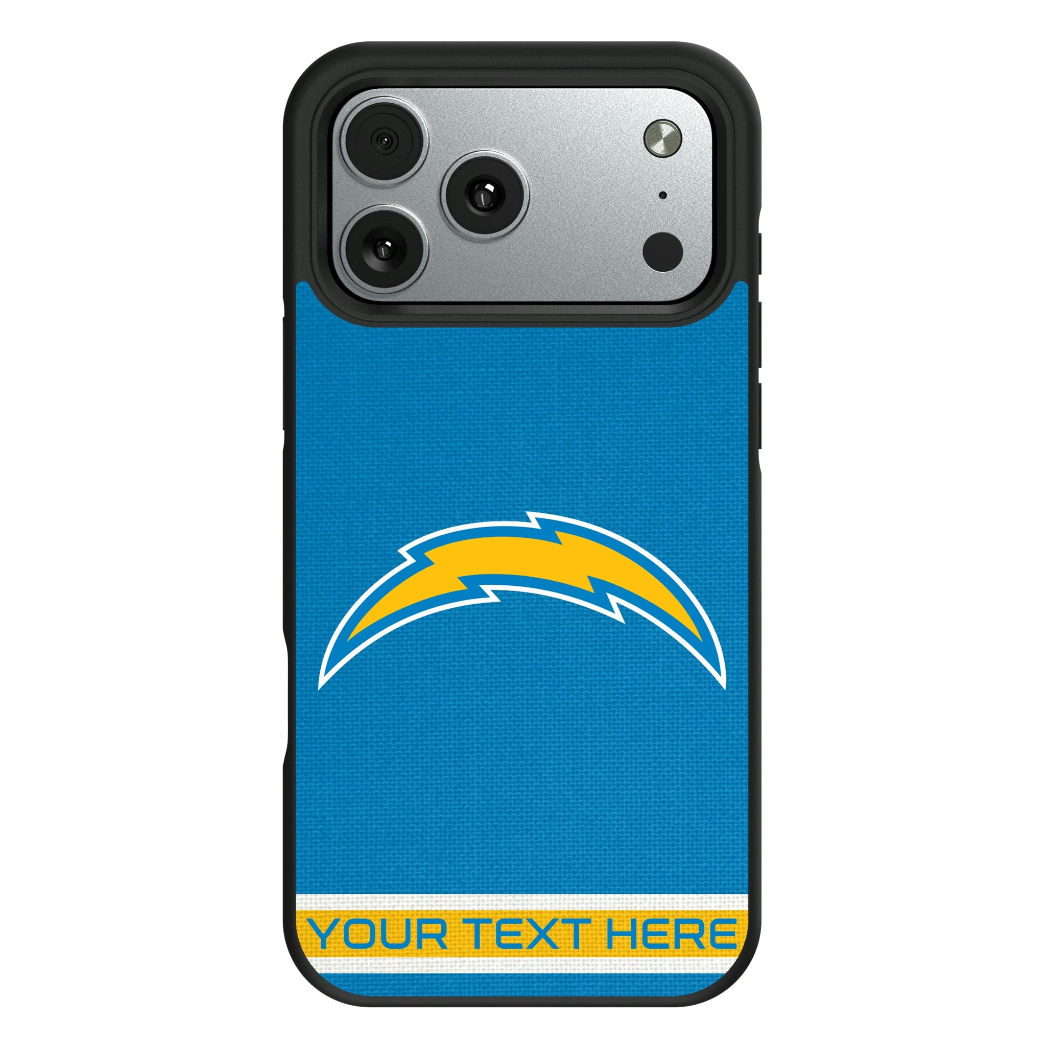 Los Angeles Chargers Personalized Stripe iPhone Bump Phone Case for Apple iPhone#Device_iPhone 17 Pro Max