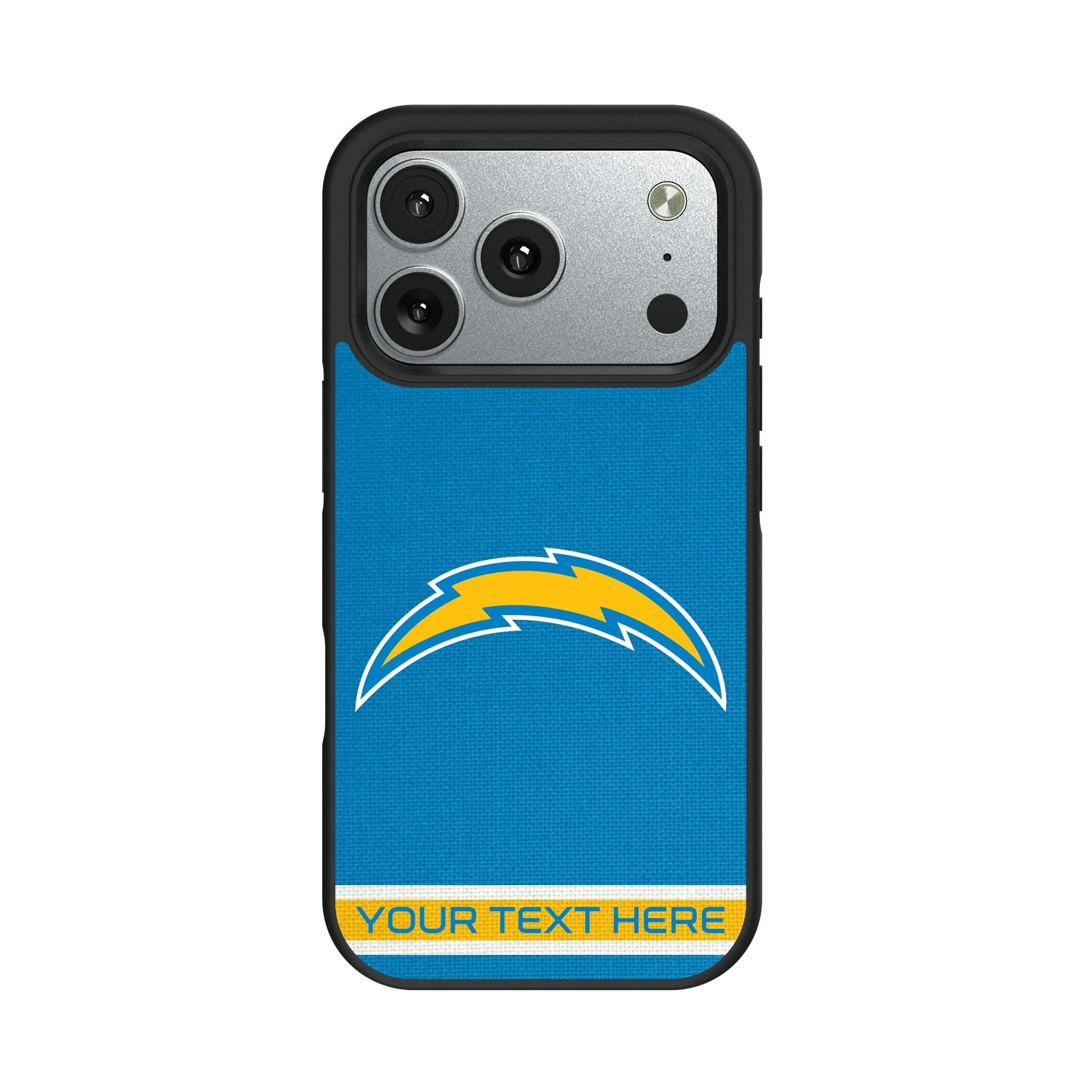 Los Angeles Chargers Personalized Stripe iPhone Bump Phone Case for Apple iPhone#Device_iPhone 17 Pro