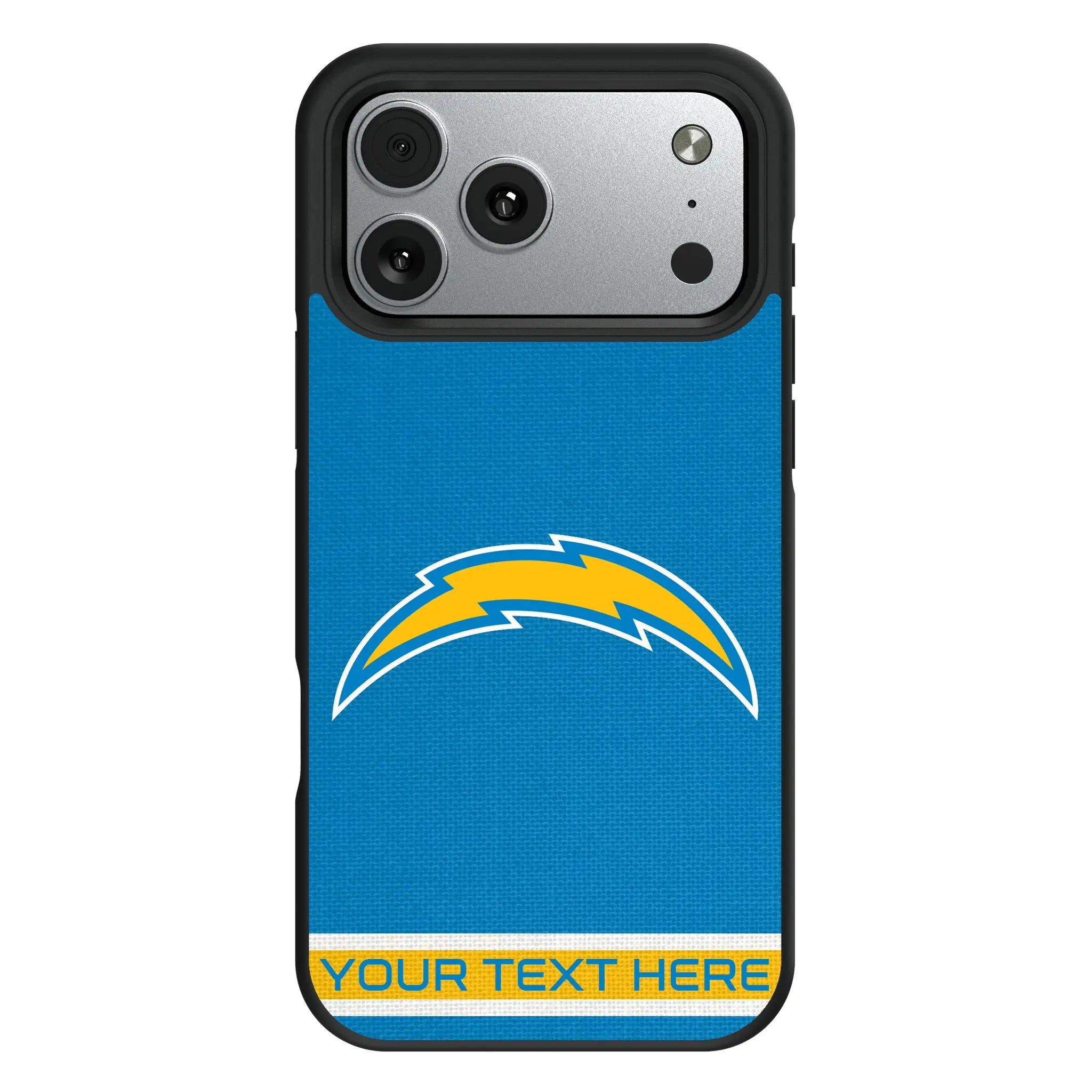 Los Angeles Chargers Personalized Stripe iPhone Bump Phone Case for Apple iPhone#Device_iPhone 17 Pro Max