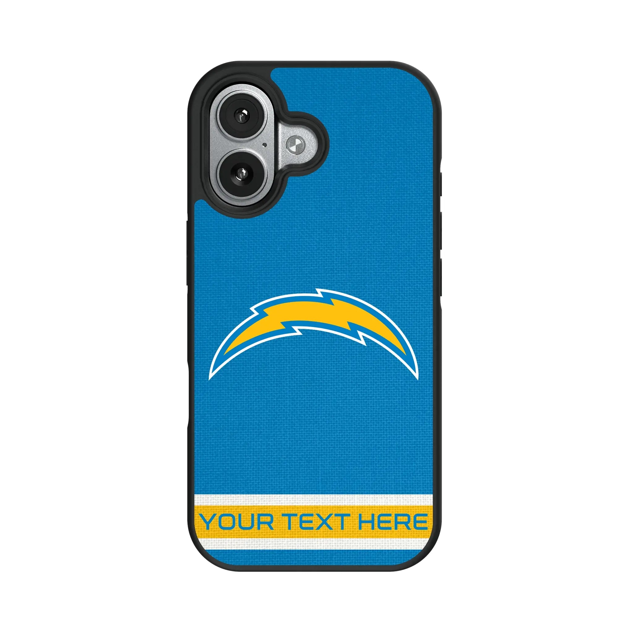 Los Angeles Chargers Personalized Stripe iPhone Bump Phone Case for Apple iPhone#Device_iPhone 17