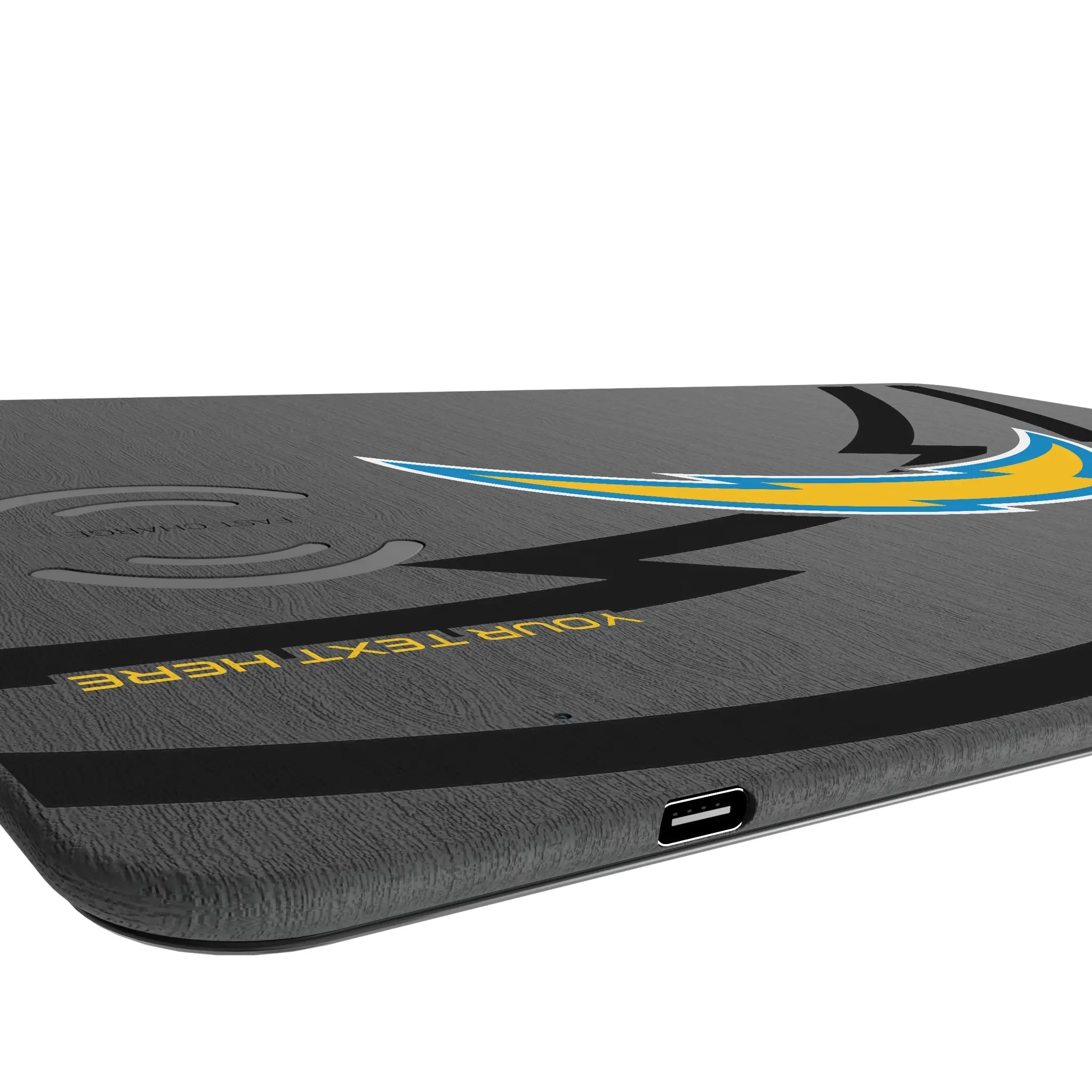Los Angeles Chargers Personalized Tilt 15-Watt Wireless Charger and Mouse Pad