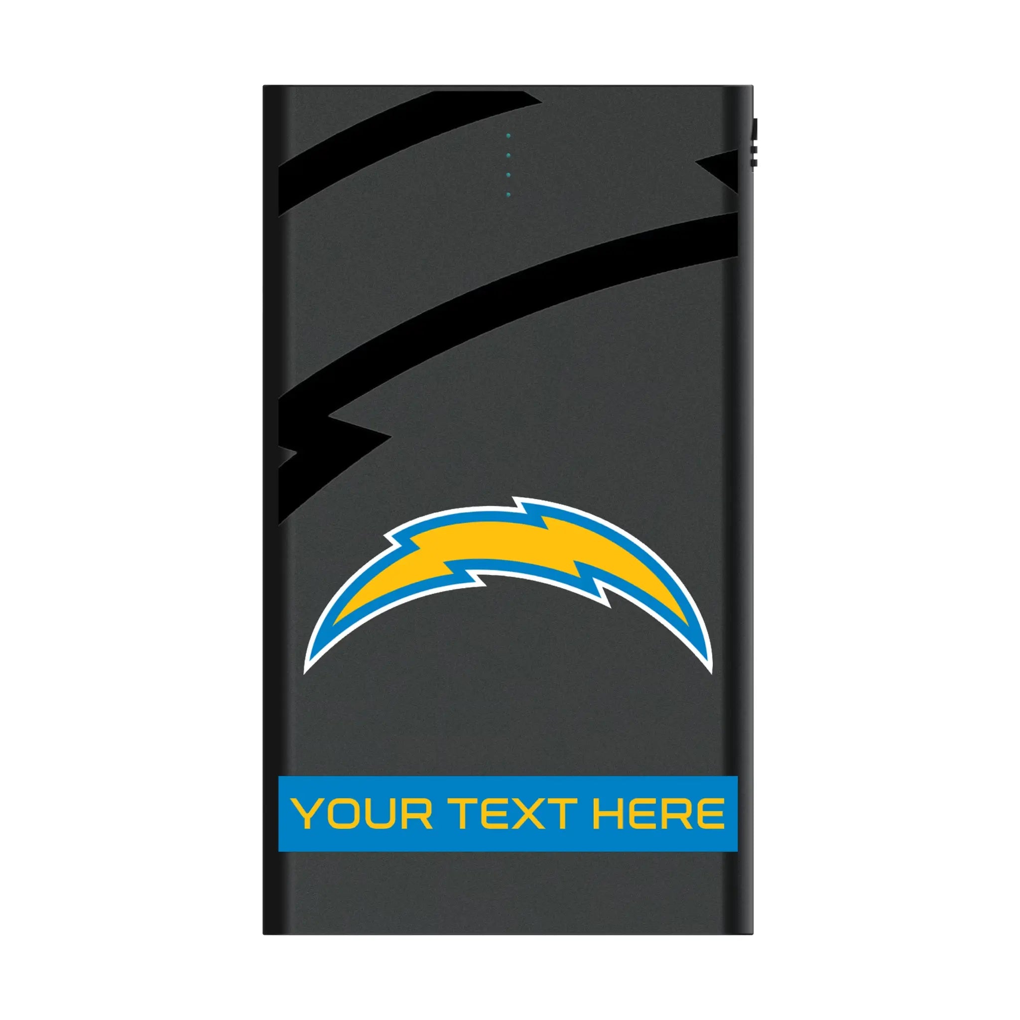 Los Angeles Chargers Personalized Tilt 5000mAh Flat Power Bank