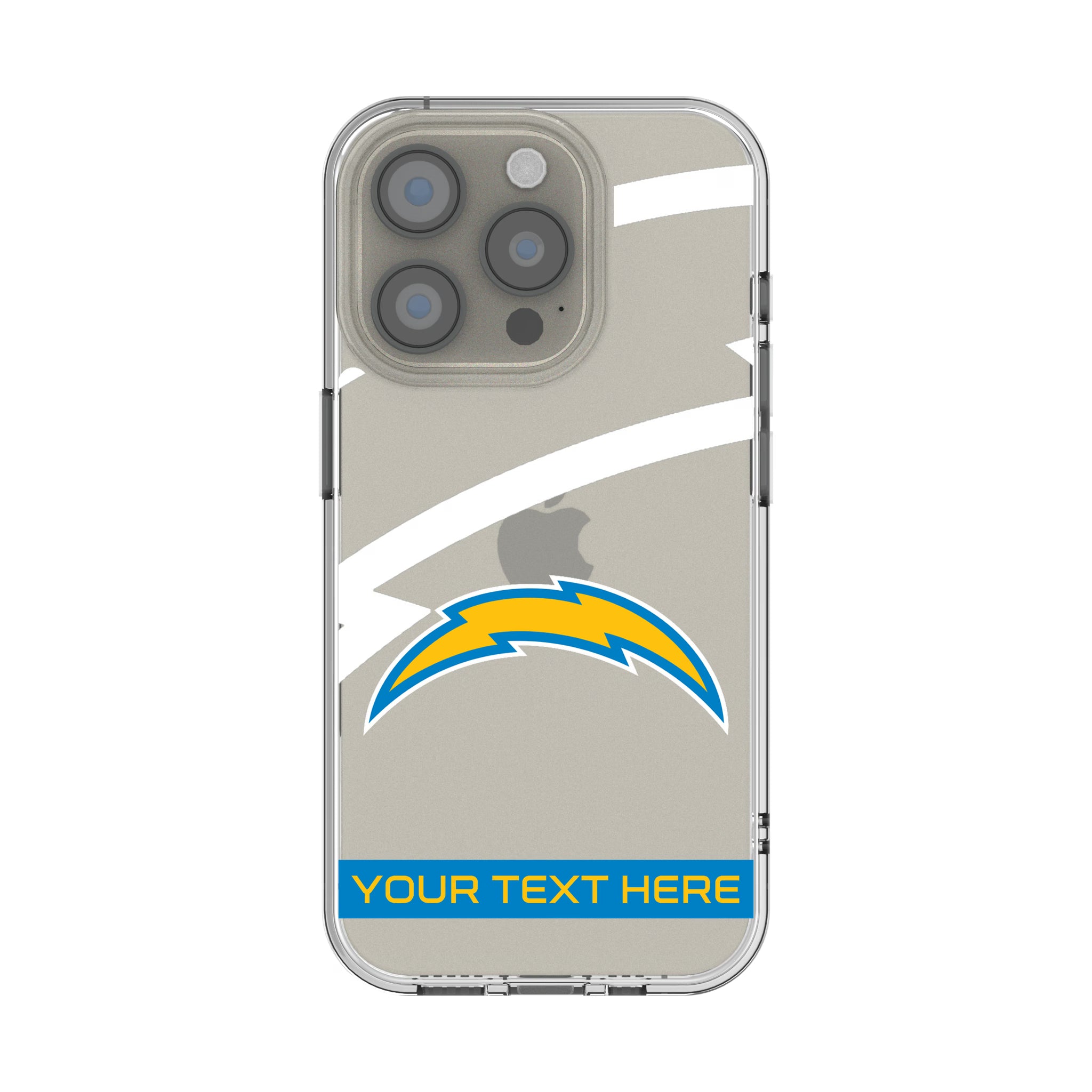 Los Angeles Chargers Personalized Tilt iPhone Clear Phone Case for Apple iPhone