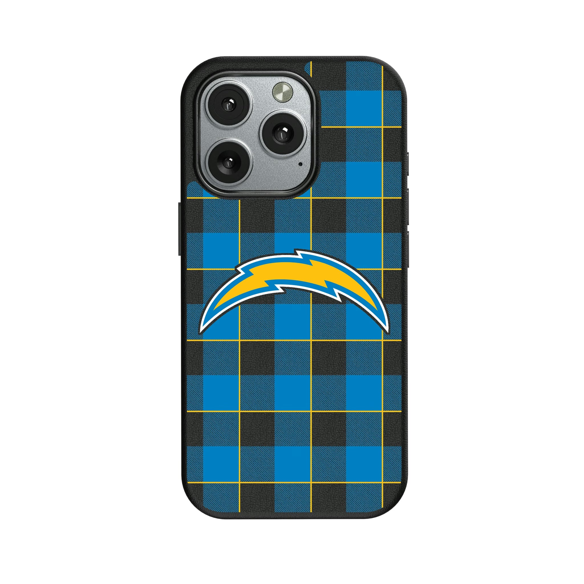 Los Angeles Chargers Plaid iPhone MagSafe Compatible Phone Case for Apple iPhone