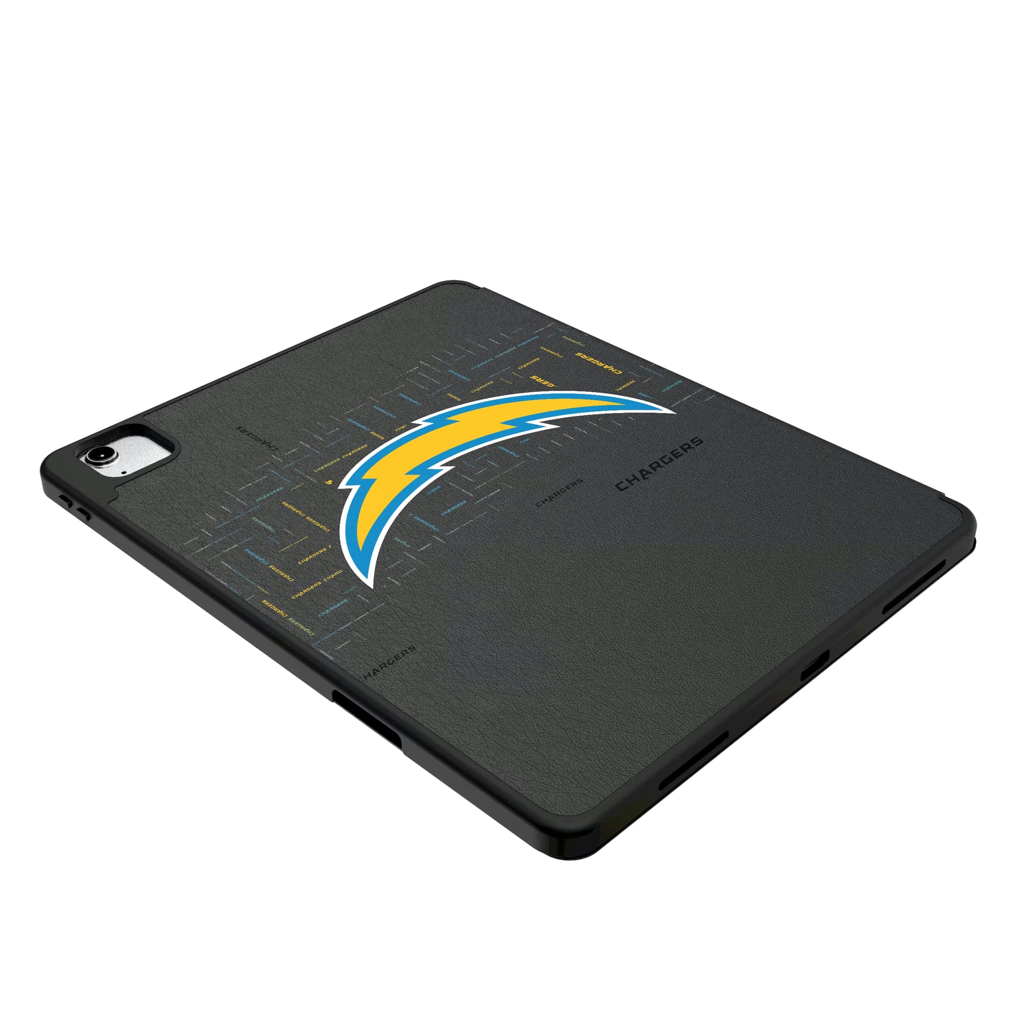 Los Angeles Chargers Quadtile iPad Tablet Case for Apple iPad - Isometric View