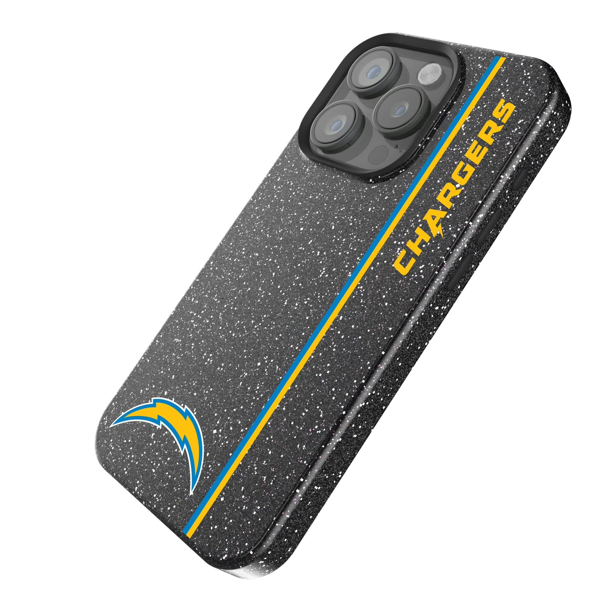 Los Angeles Chargers Sidebar iPhone Bling Phone Case for Apple iPhone - Isometric View