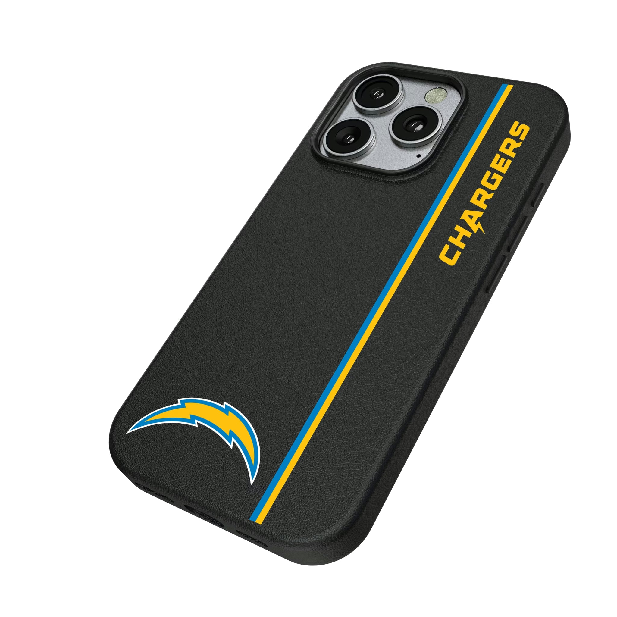 Los Angeles Chargers Sidebar iPhone MagSafe Compatible Phone Case for Apple iPhone - Isometric View