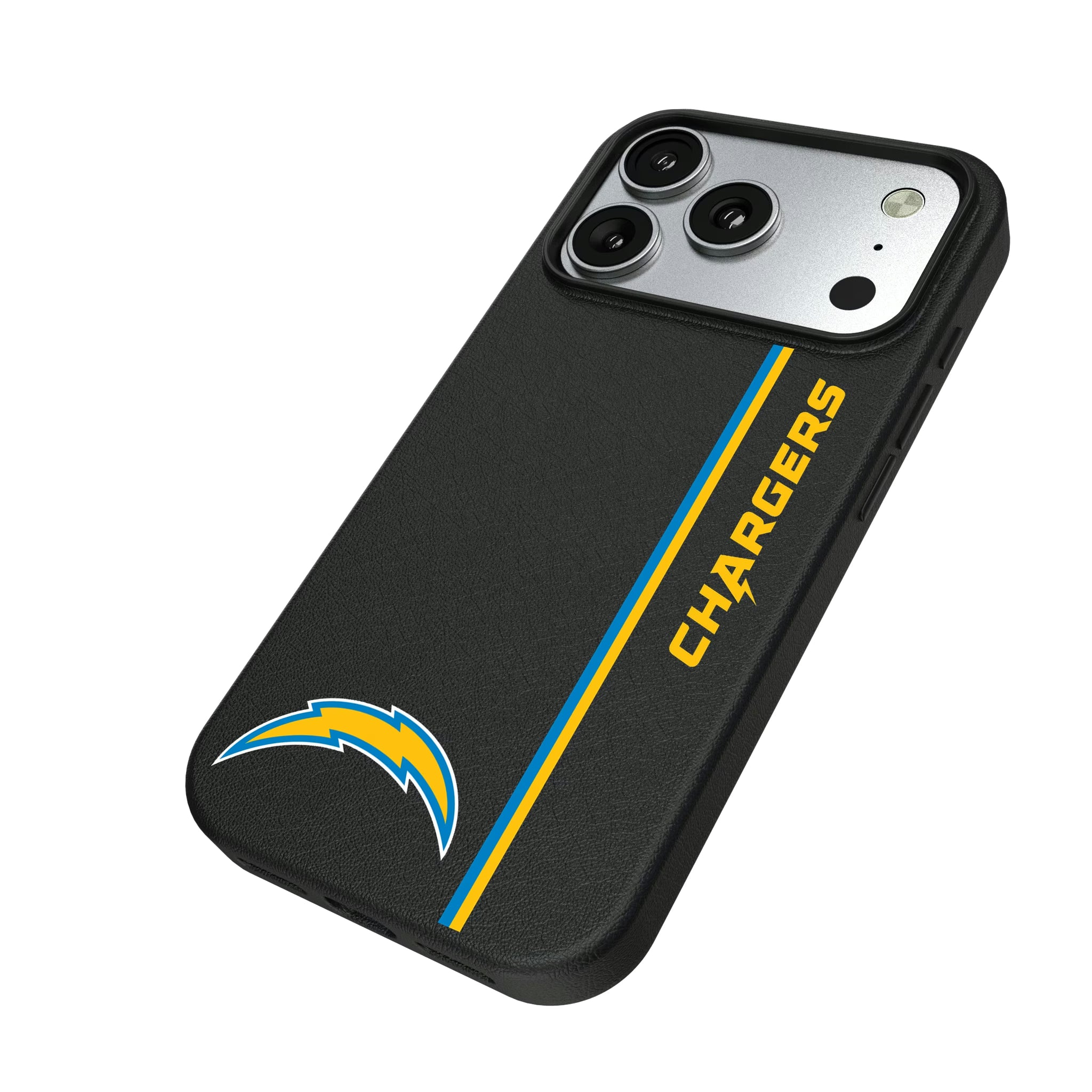 Los Angeles Chargers Sidebar iPhone MagSafe Compatible Phone Case for Apple iPhone - Isometric View#Device_iPhone 17 Pro