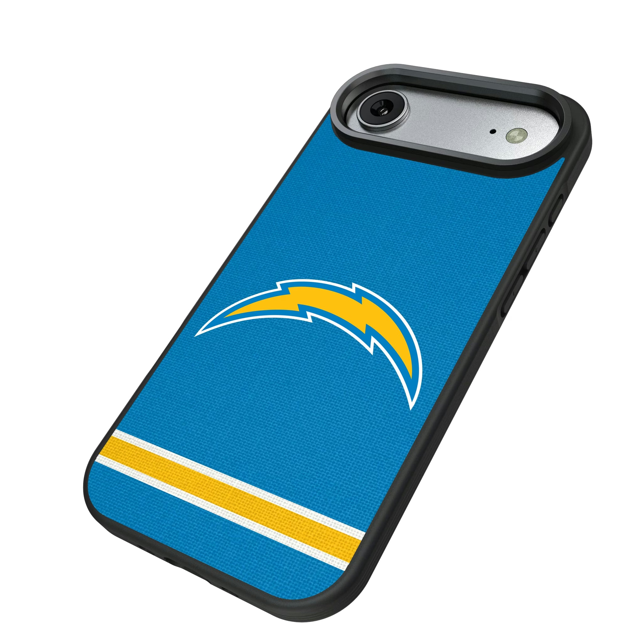 Los Angeles Chargers Stripe iPhone Bump Phone Case for Apple iPhone - Isometric View#Device_iPhone Air