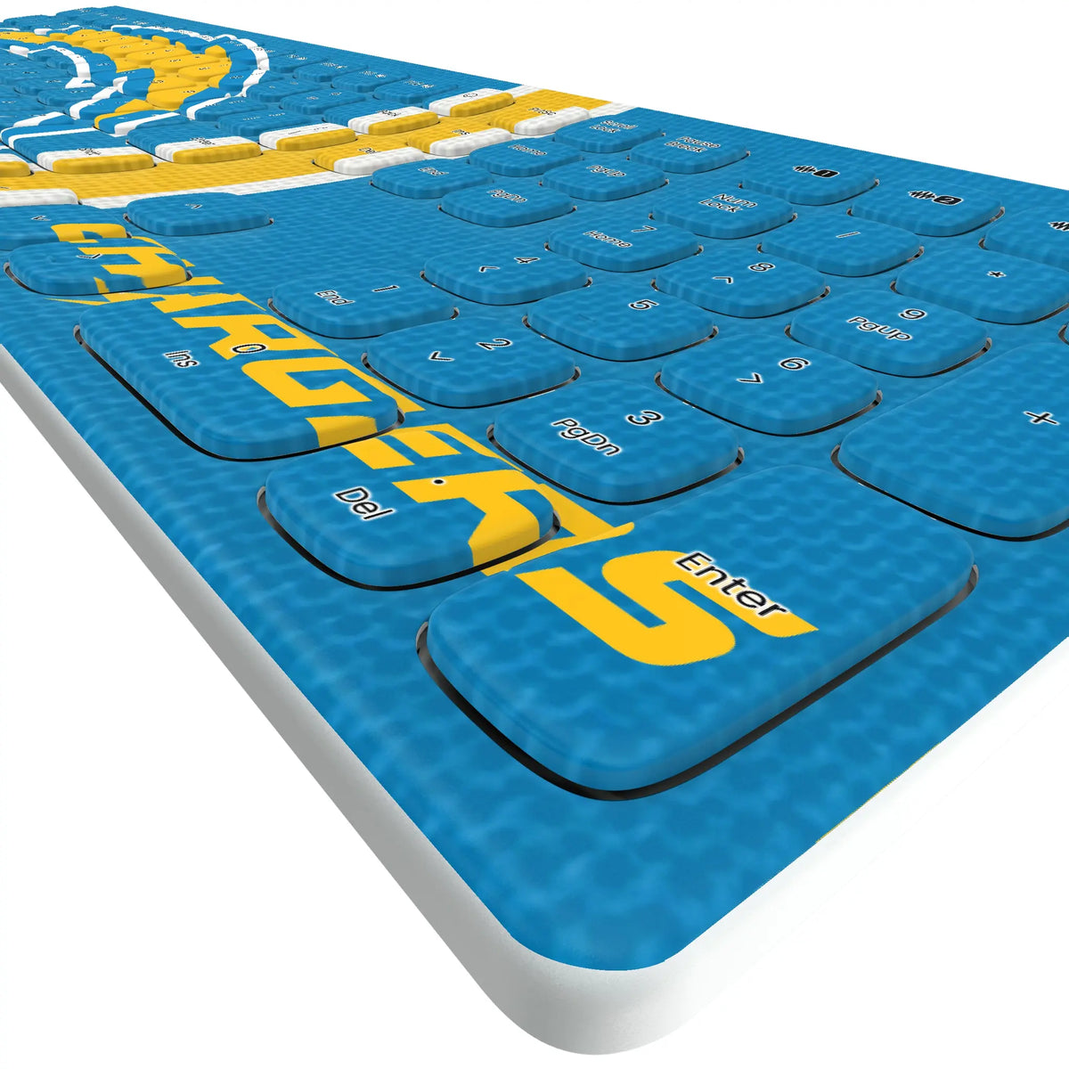 Los Angeles Chargers Stripe KKB605 Curved Wireless Keyboard - Detail