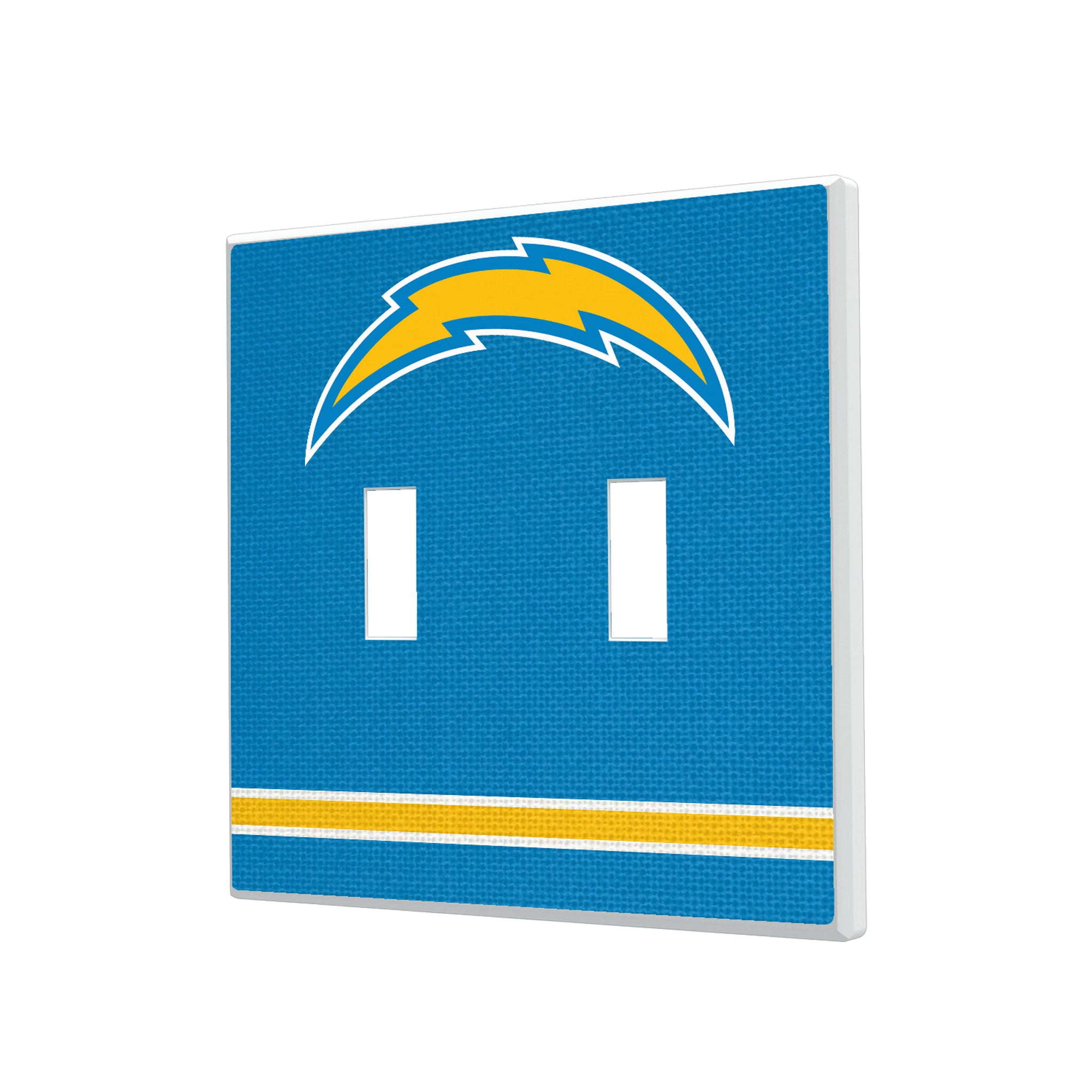 Los Angeles Chargers Stripe Hidden-Screw Light Switch Plate#Style_Double Toggle