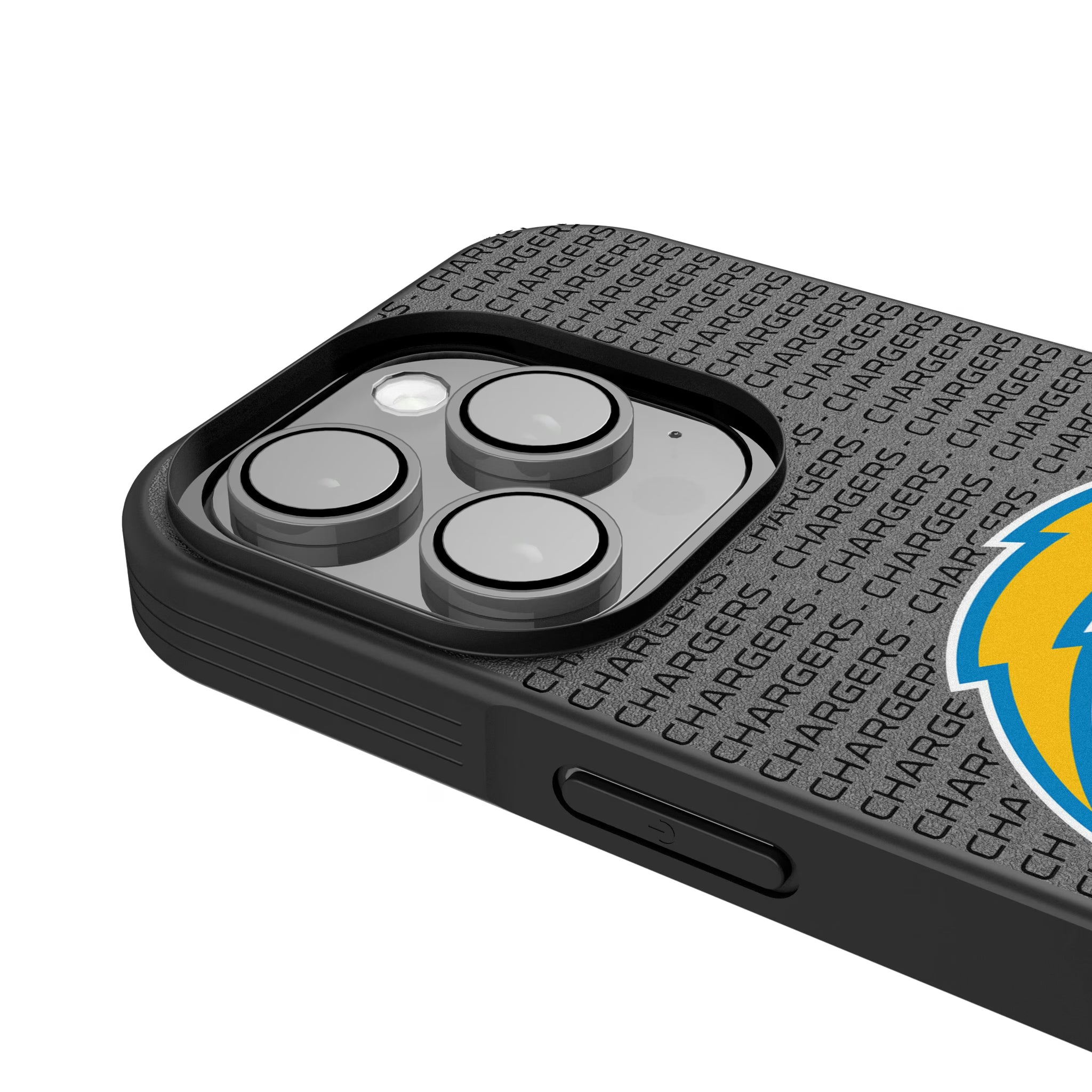 Los Angeles Chargers Text Backdrop iPhone Bump Phone Case for Apple iPhone - Detail