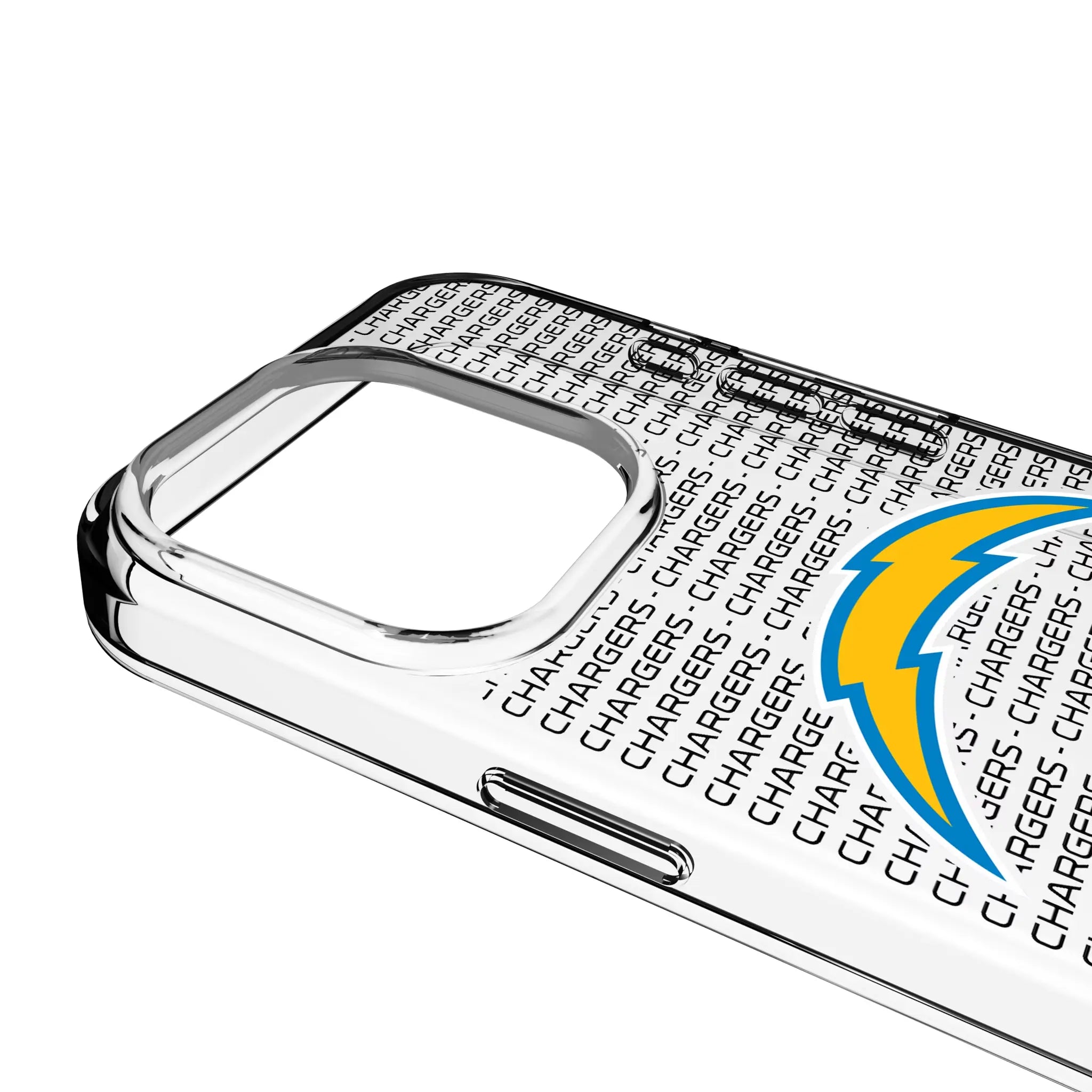 Los Angeles Chargers Text Backdrop iPhone Clear Phone Case for Apple iPhone - Detail