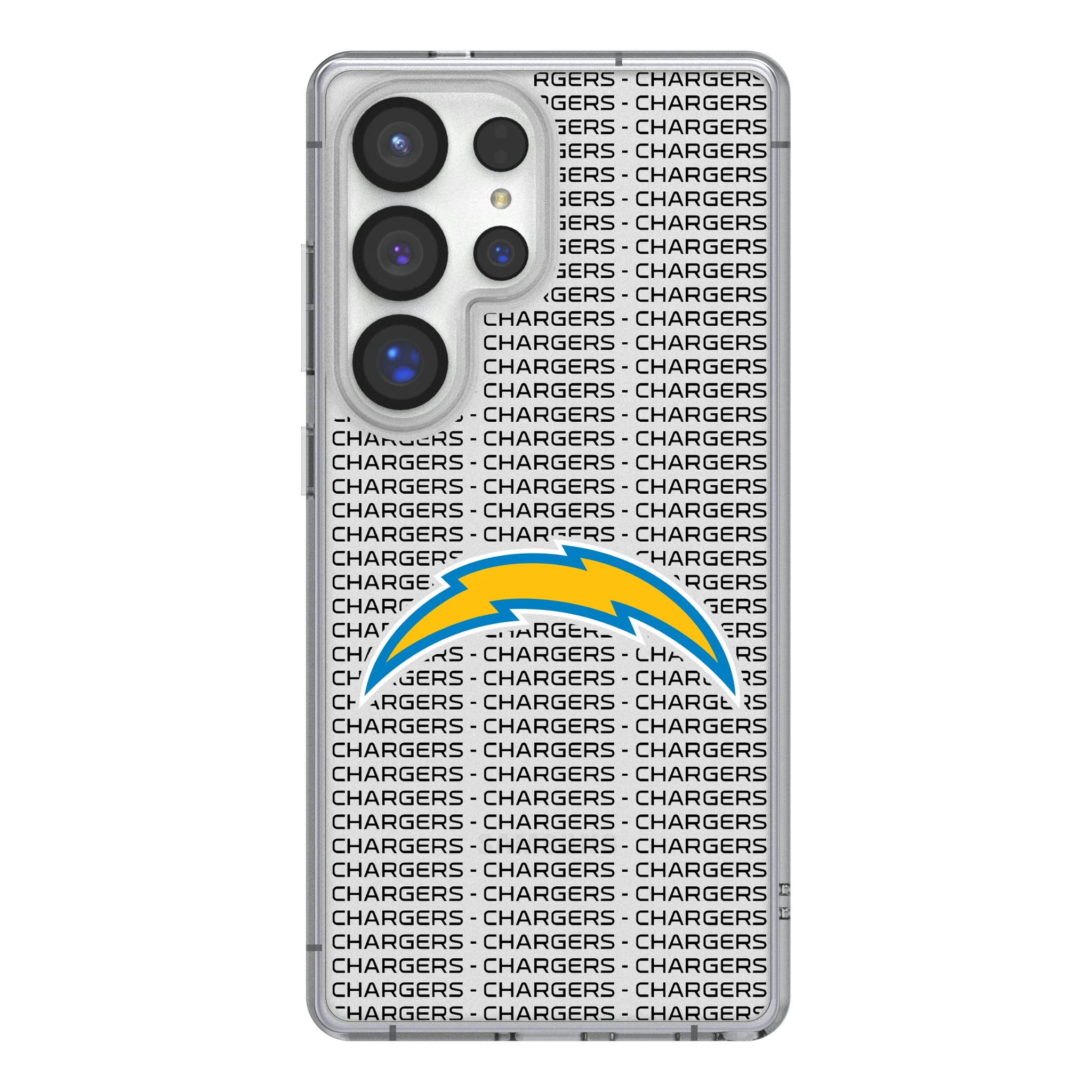 Los Angeles Chargers Text Backdrop Galaxy Clear Phone Case for Samsung Galaxy