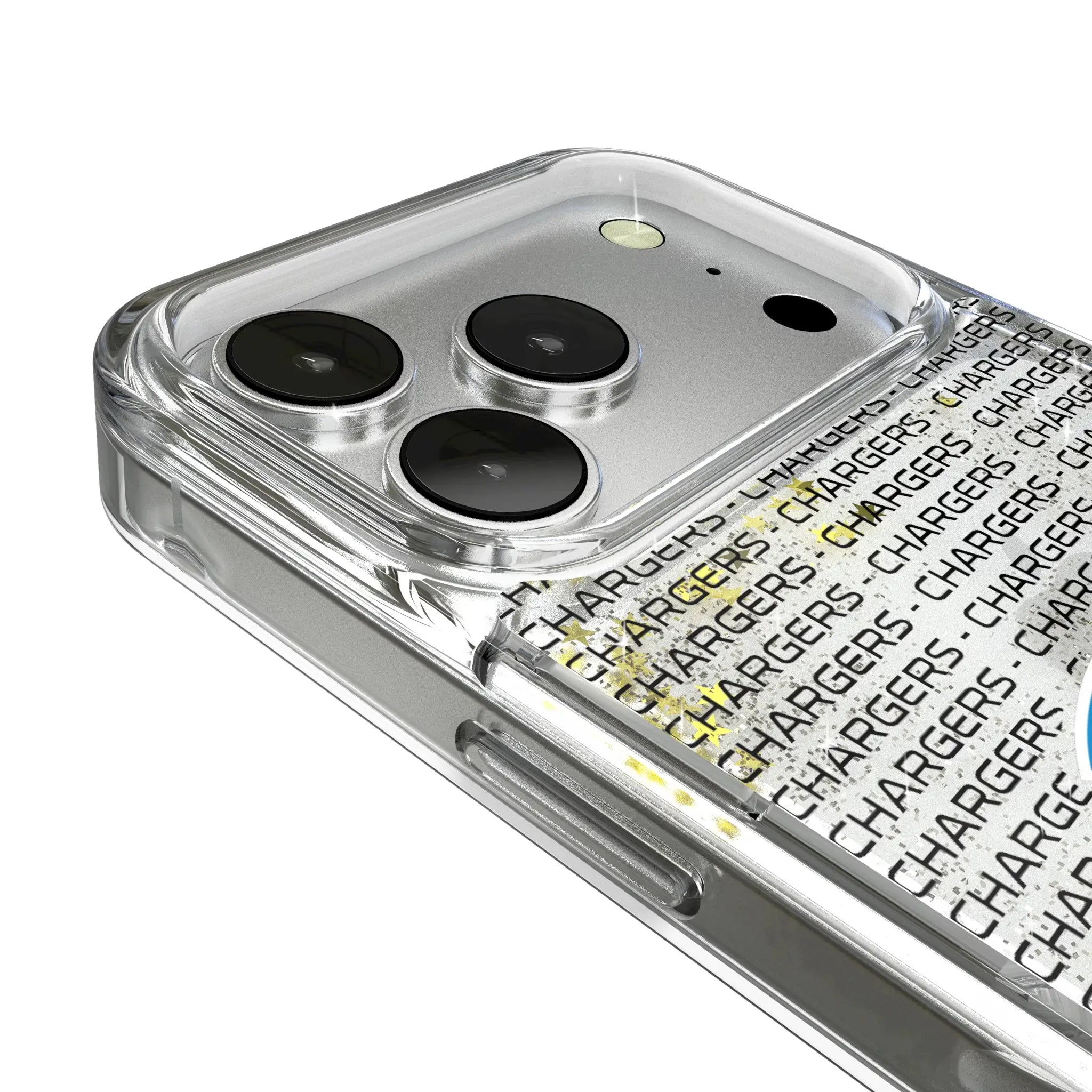Los Angeles Chargers Text Backdrop iPhone Glitter Phone Case for Apple iPhone - Detail