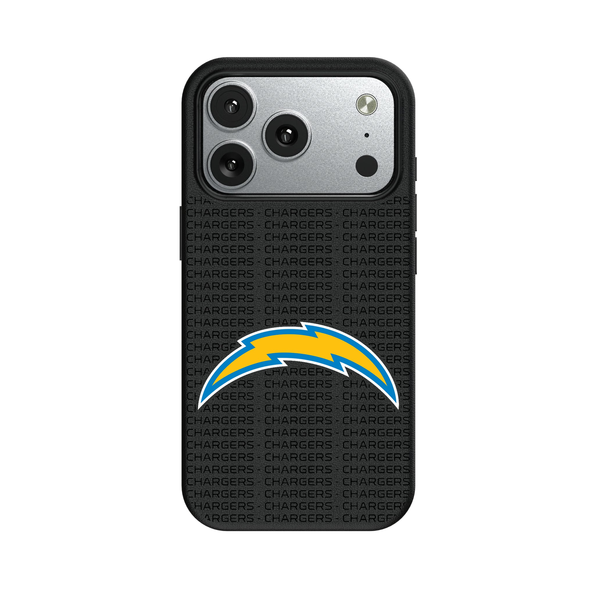 Los Angeles Chargers Text Backdrop iPhone MagSafe Compatible Phone Case for Apple iPhone#Device_iPhone 17 Pro