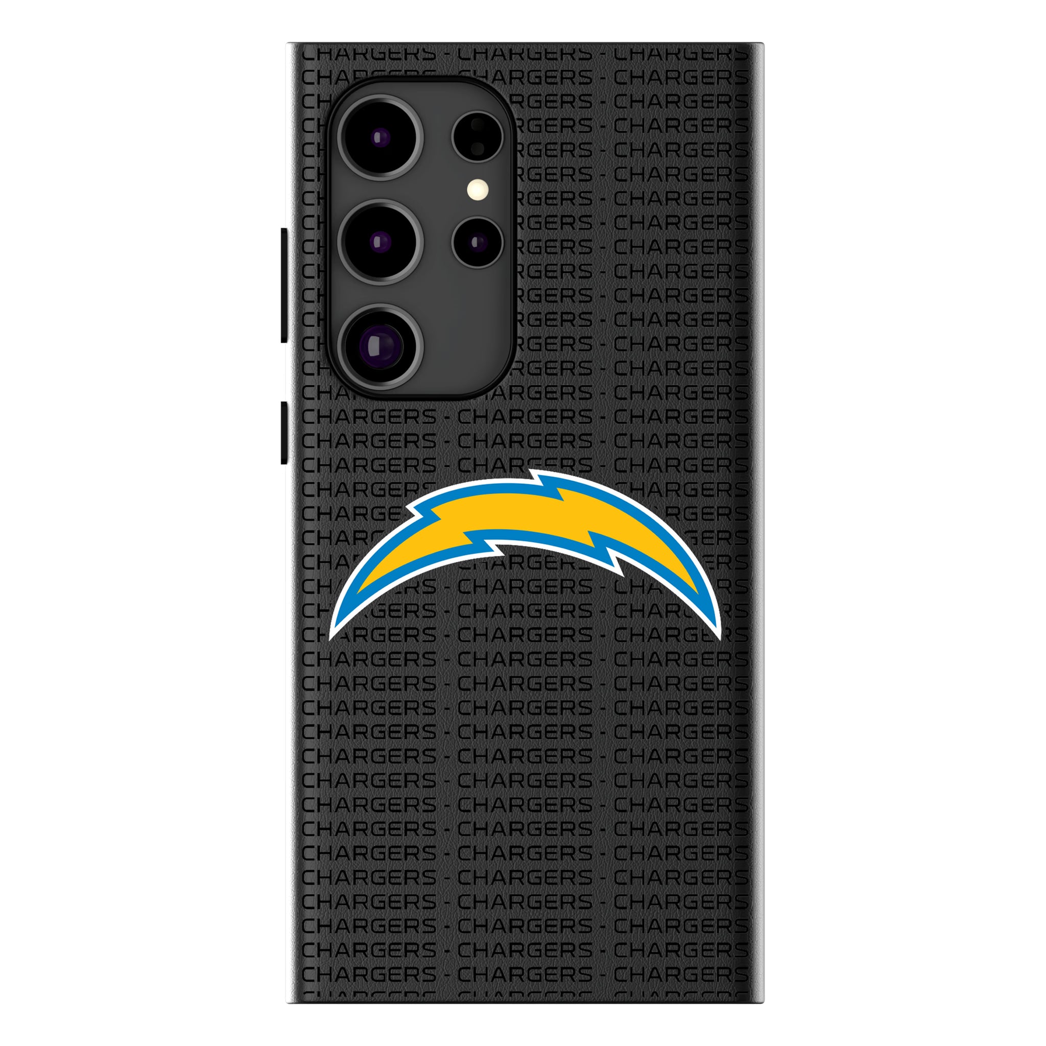Los Angeles Chargers Text Backdrop Galaxy MagSafe Compatible Phone Case for Samsung Galaxy