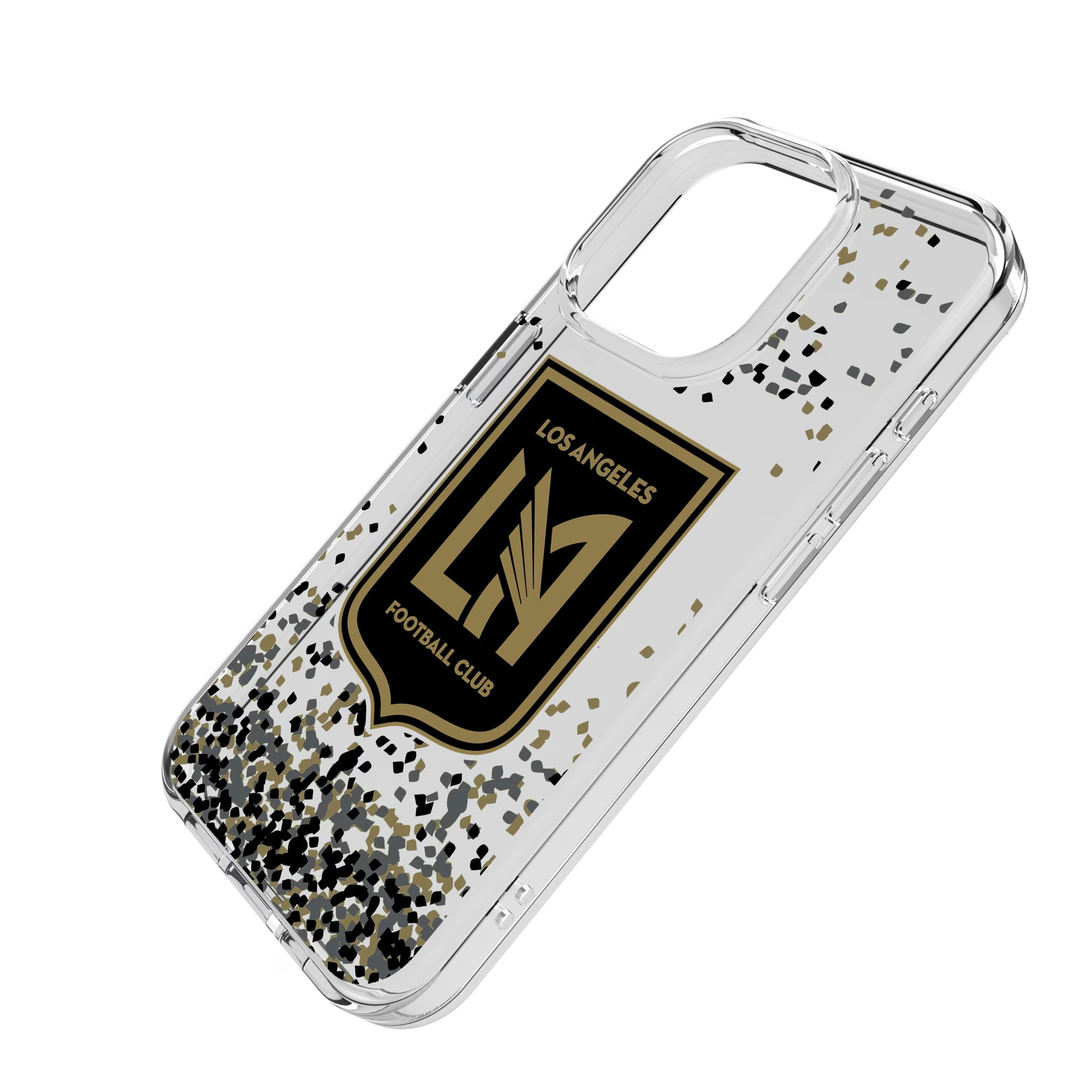 Los Angeles Football Club Confetti iPhone Clear Phone Case for Apple iPhone - Isometric View