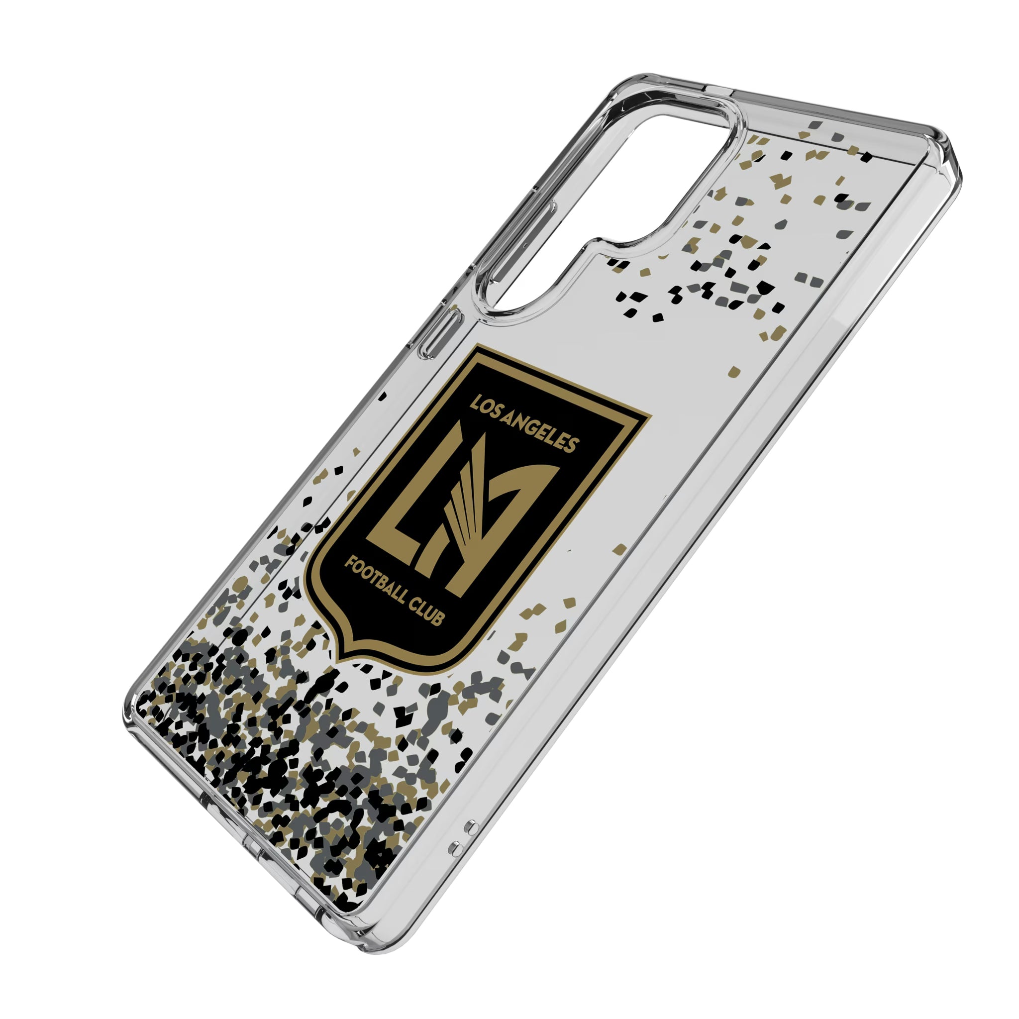 Los Angeles Football Club Confetti Galaxy Clear Phone Case for Samsung Galaxy - Isometric View