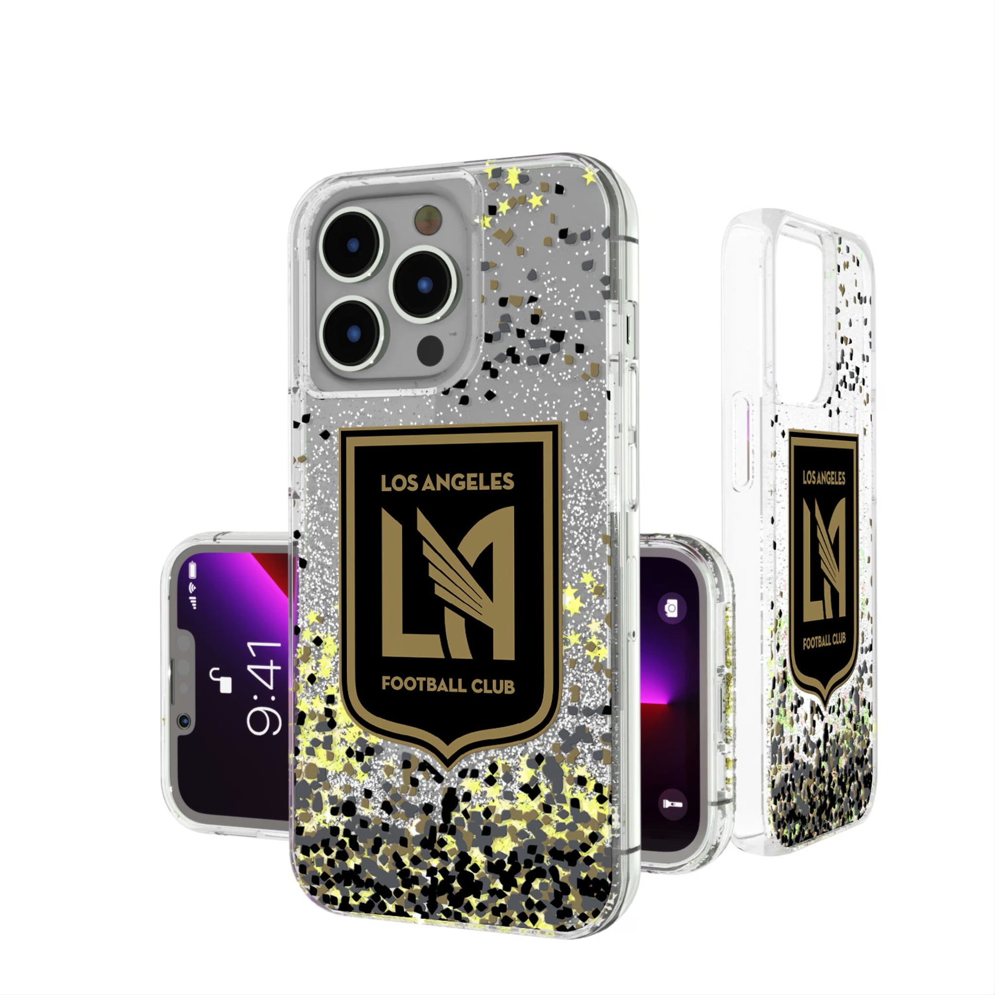 Los Angeles Football Club Confetti iPhone Glitter Phone Case for Apple iPhone